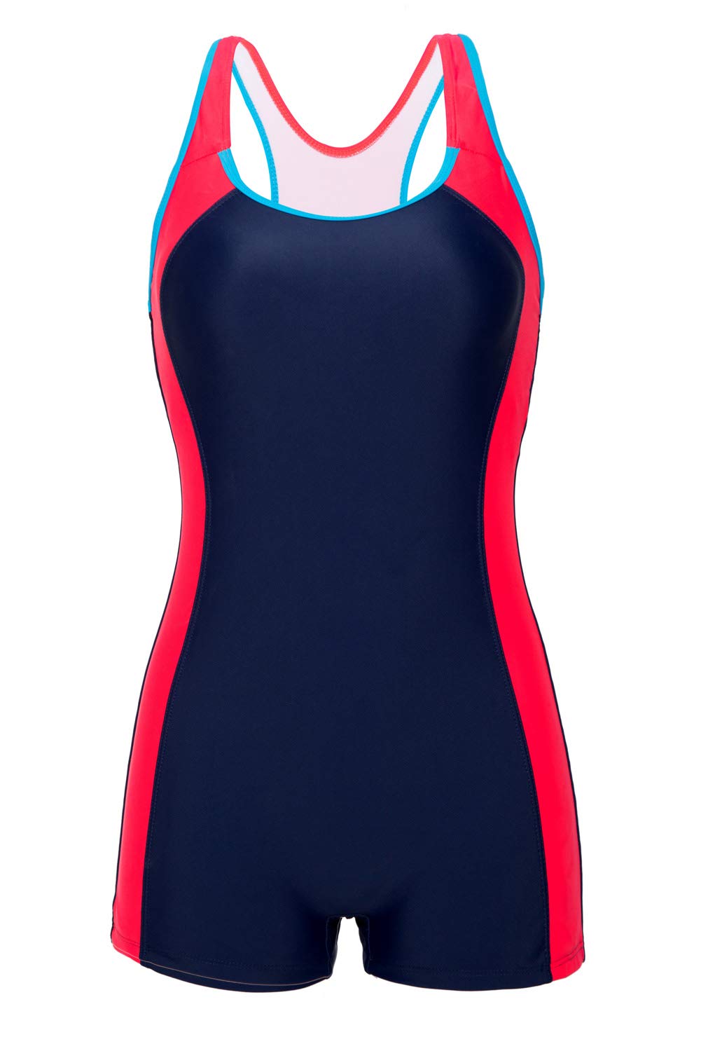 CharmLeaks Women Boyleg One Piece Swimsuit Sport Swimming Costume