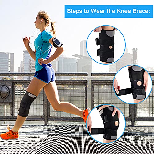Knie Brace, Verstelbare kniesteun, Kniebeschermers Open-Patella Stabilizer Antislip met hoogwaardig ademend neopreen… - Image 3