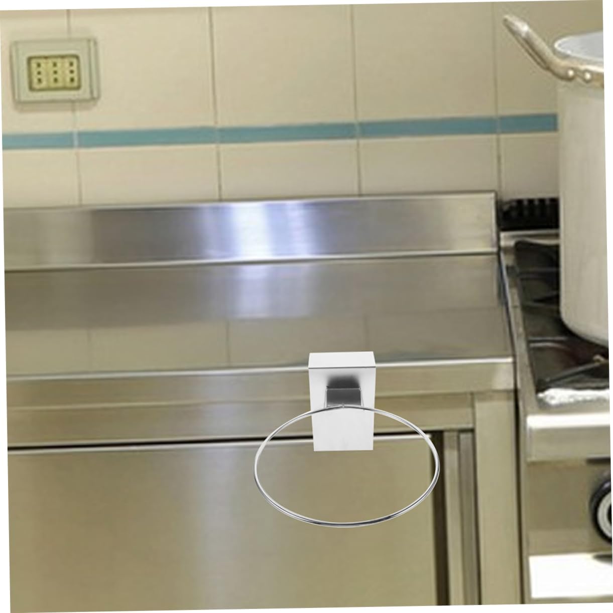 Kitchen Stove Rack Kitchen Towel Rack Basketball Stand Pan Rack Bathroom Towel Ring Towel Hook for Bathroom Wall Football Ball Dispenser Basketball Rack Silver Stainless Steel