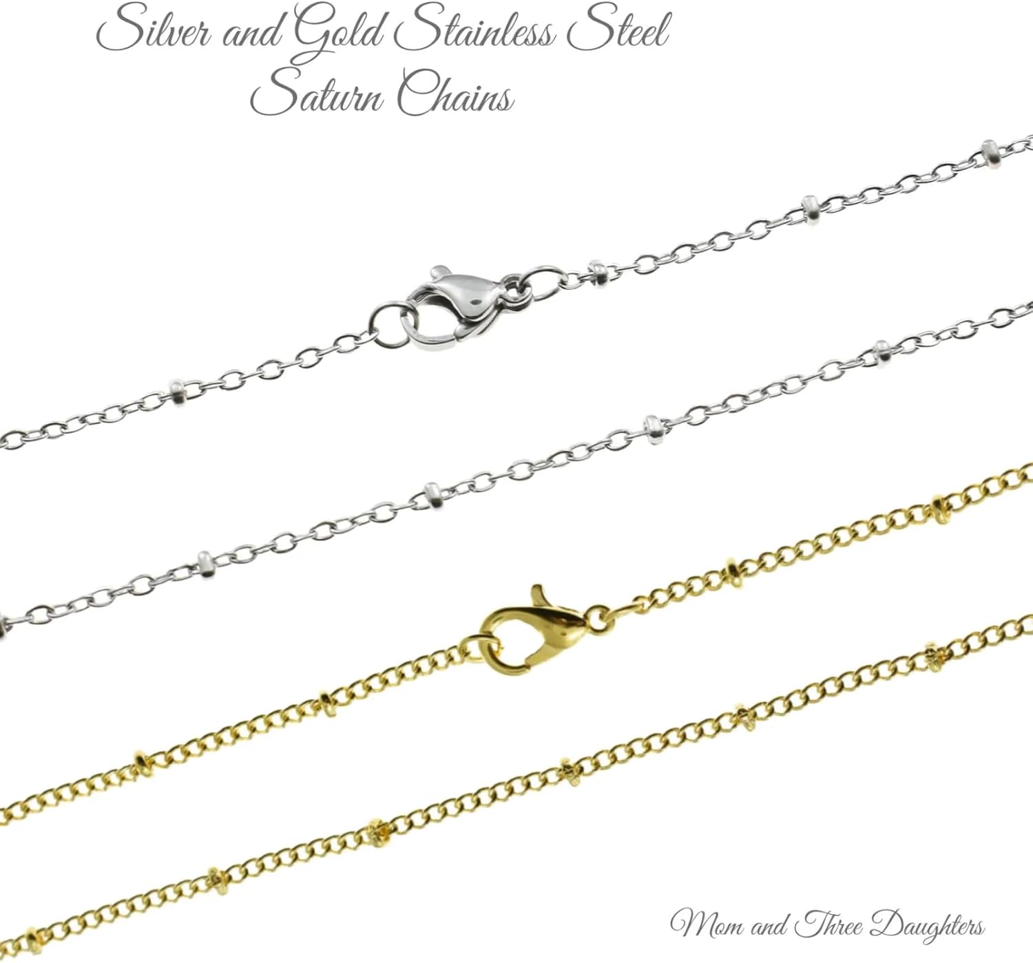 Laser Engraved Boy Mom Heart Charm in Gold or Silver on a Stainless Steel Saturn Chain, Gift for Her, Boy Mama, Mother's Day Gift