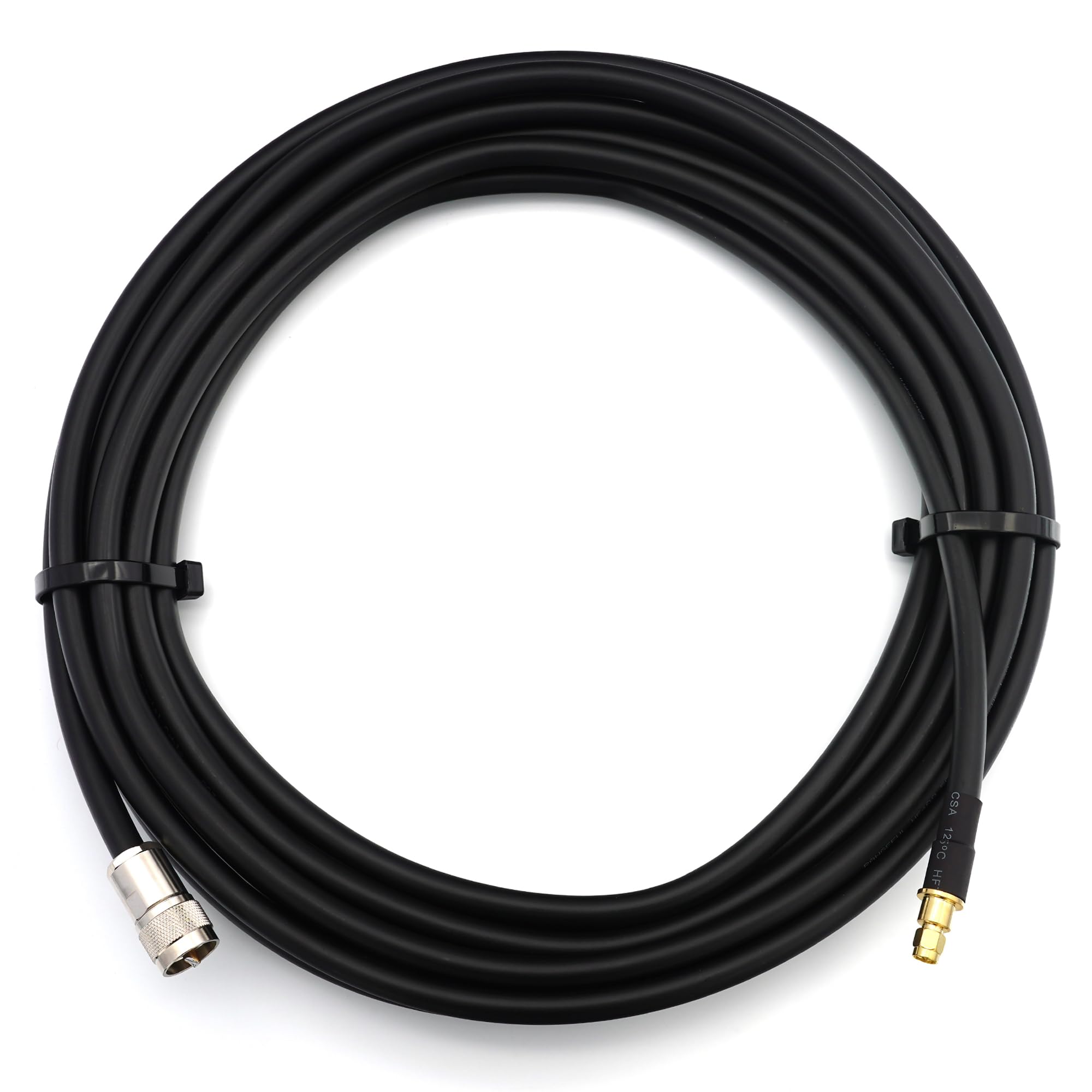 35m PL259 vers SMA mâle UHF câble coaxial étanche IP67 — HF400 Flexible 50 Ohm Câble d'extension (équivalent LMR400 UF UltraFlex) — pour HAM CB Radio Antenne Mesureur de TOS Amateur Ondes courtes RF