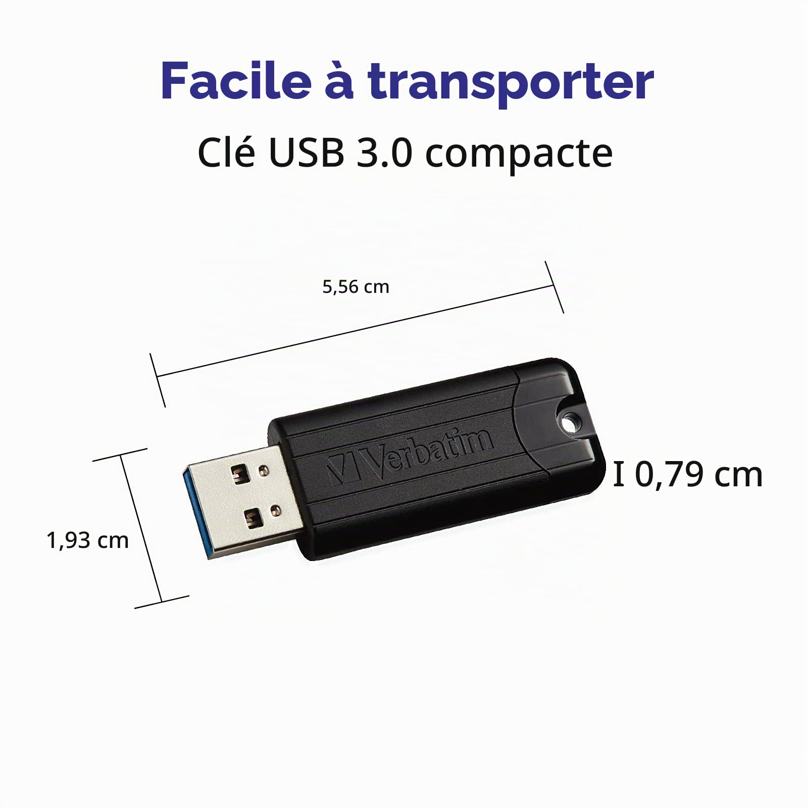 VERBATIM 49320 Clé USB 256 Go, Noir