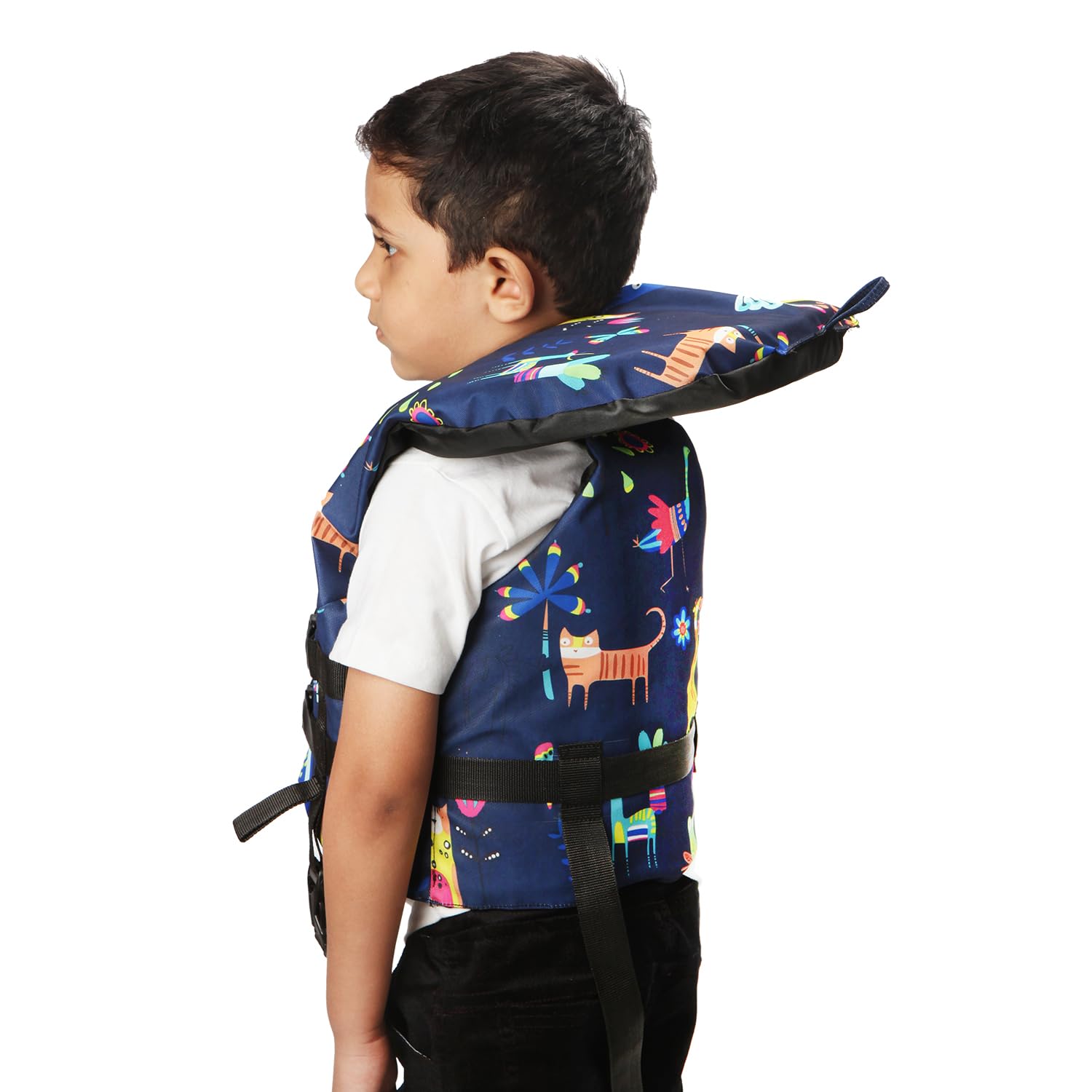 Multi-Color Kids Swimming Jacket, Kids Life Jacket Adjustable Fit (M-Age-2-8years) 2