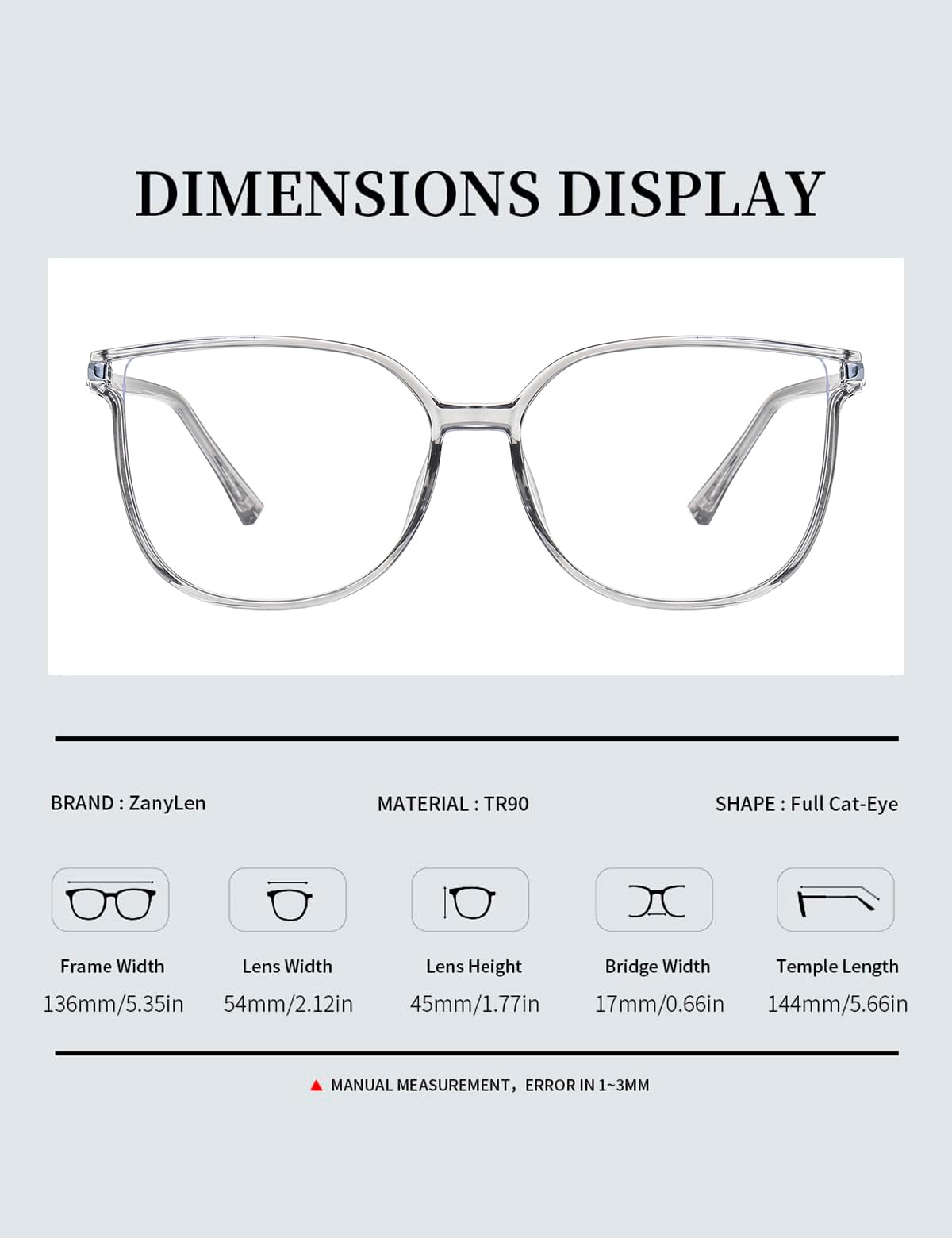 ZanyLen Vintage Cat-Eye okulary blokujące niebieskie światło dla kobiet, lekkie TR90 modne okulary