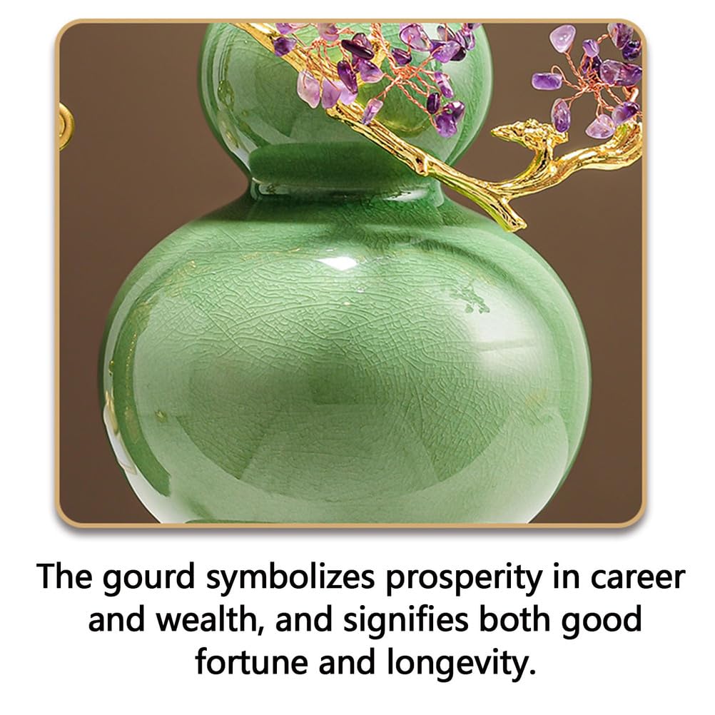 Lucky Wu Lou Gurda Statua Feng Shui Ceramiczna ozdoba dekoracyjna do domu i biura Tradycyjna chińska figurka amuletu symbolizująca ochronę dobrobytu i pozytywną energię,Yellow