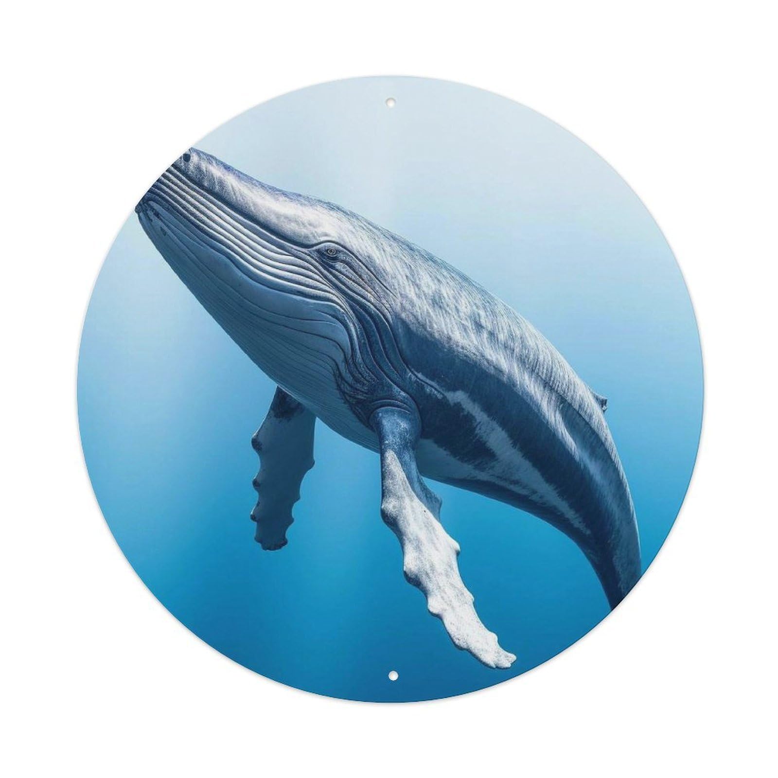 Marine Animal Huge Whale Metal Tin Sign
