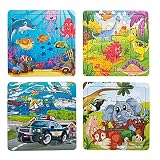 WEIFF Jigsaw Puzzles for Kids Ages 3-5, 4 Puzzles x 16 Piece Preschool Educational Learning Toys Set