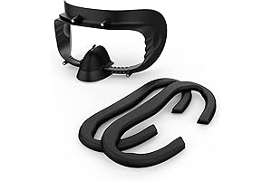 AMVR Magnetic Buckle Facial Interface Bracket and PU Leather Foam Face Cover...