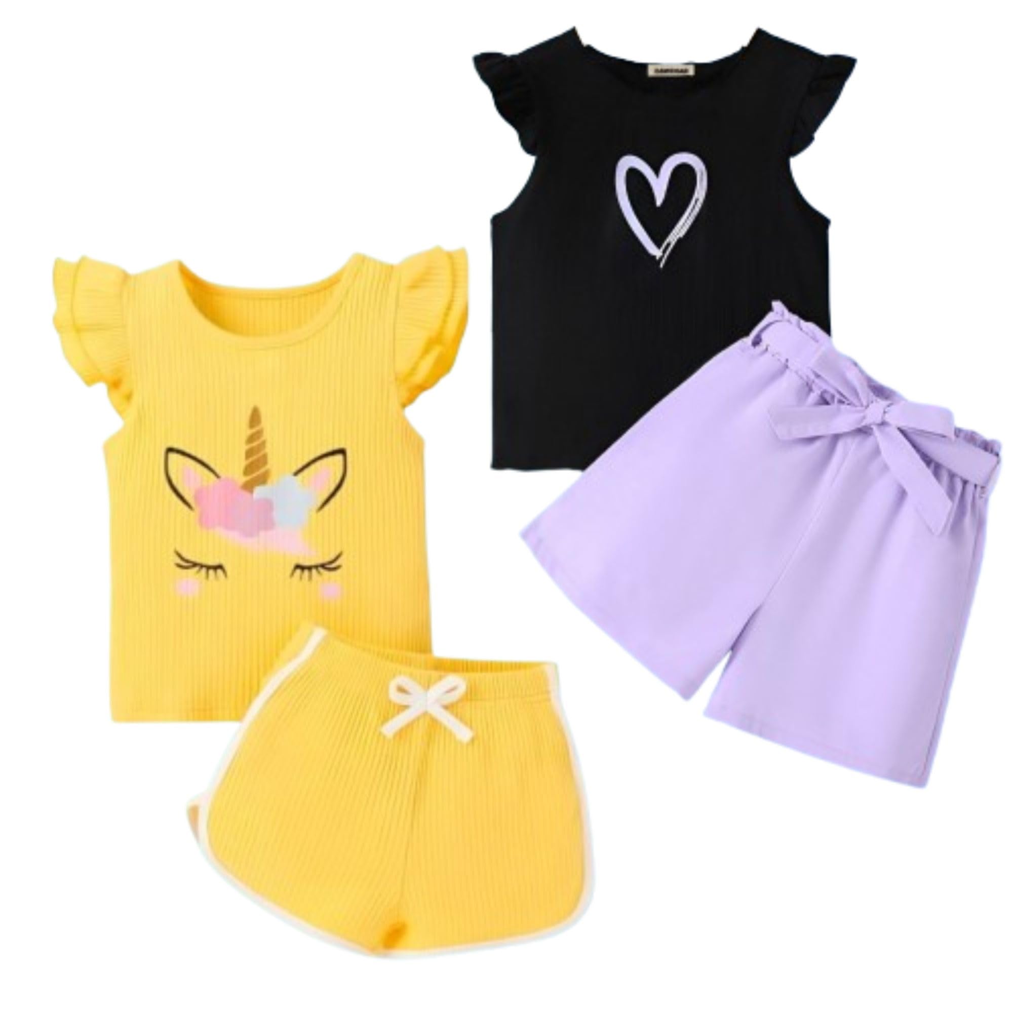 4YOU DRESSES Beautiful Cotton Blend Fabric Top and Shorts For Girls(Pack Of 2)-picture-21