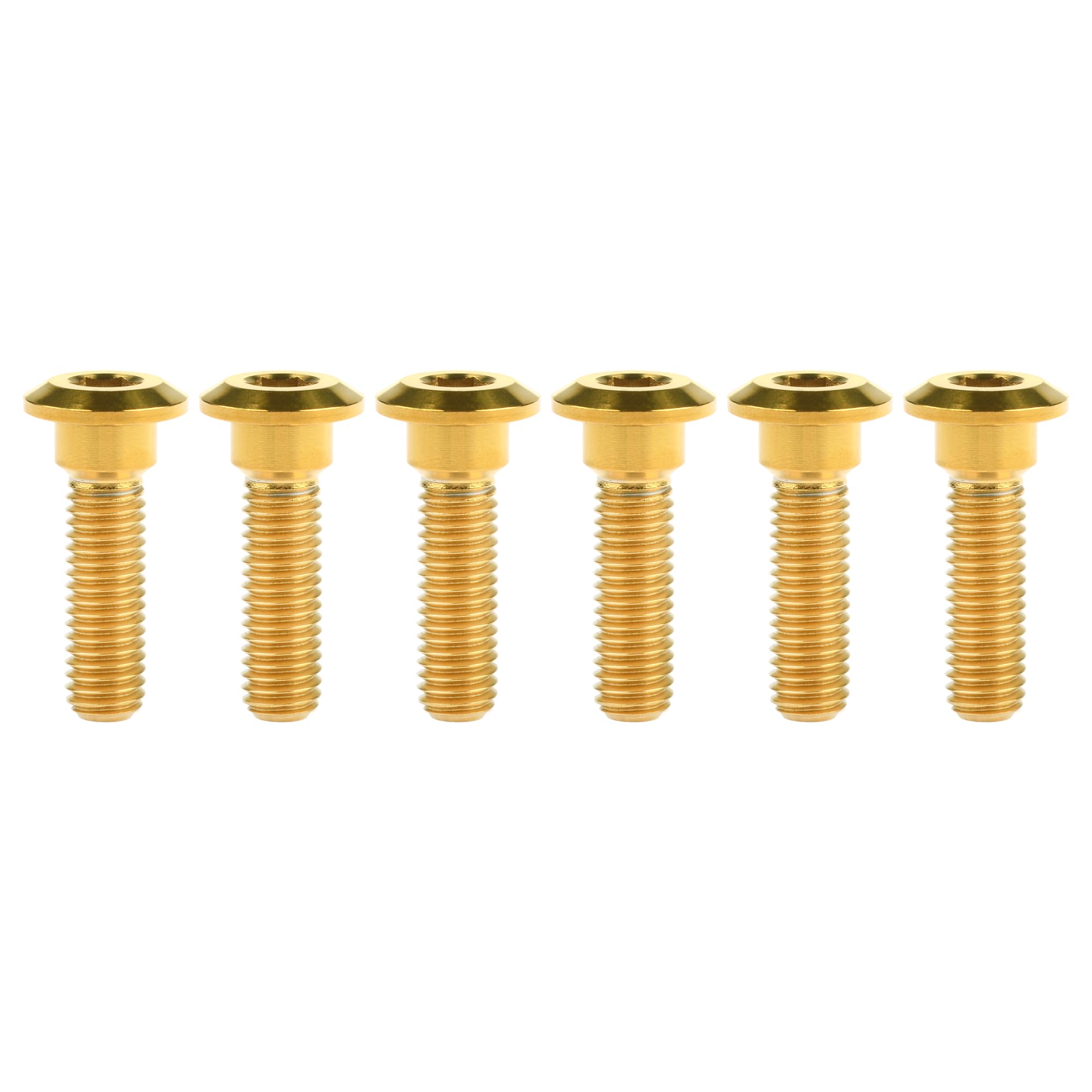 Titanium Bolt M8 Hexagon Socket Screw Gold, M8x30mm Pack of 6