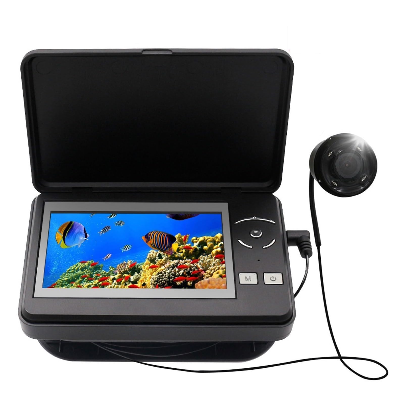 Fotocamera Da Pesca Subacquea 4,3 Pollici – Batteria 10000 MAh, IP68, Angolo 195°, Visione Notturna 12 LED