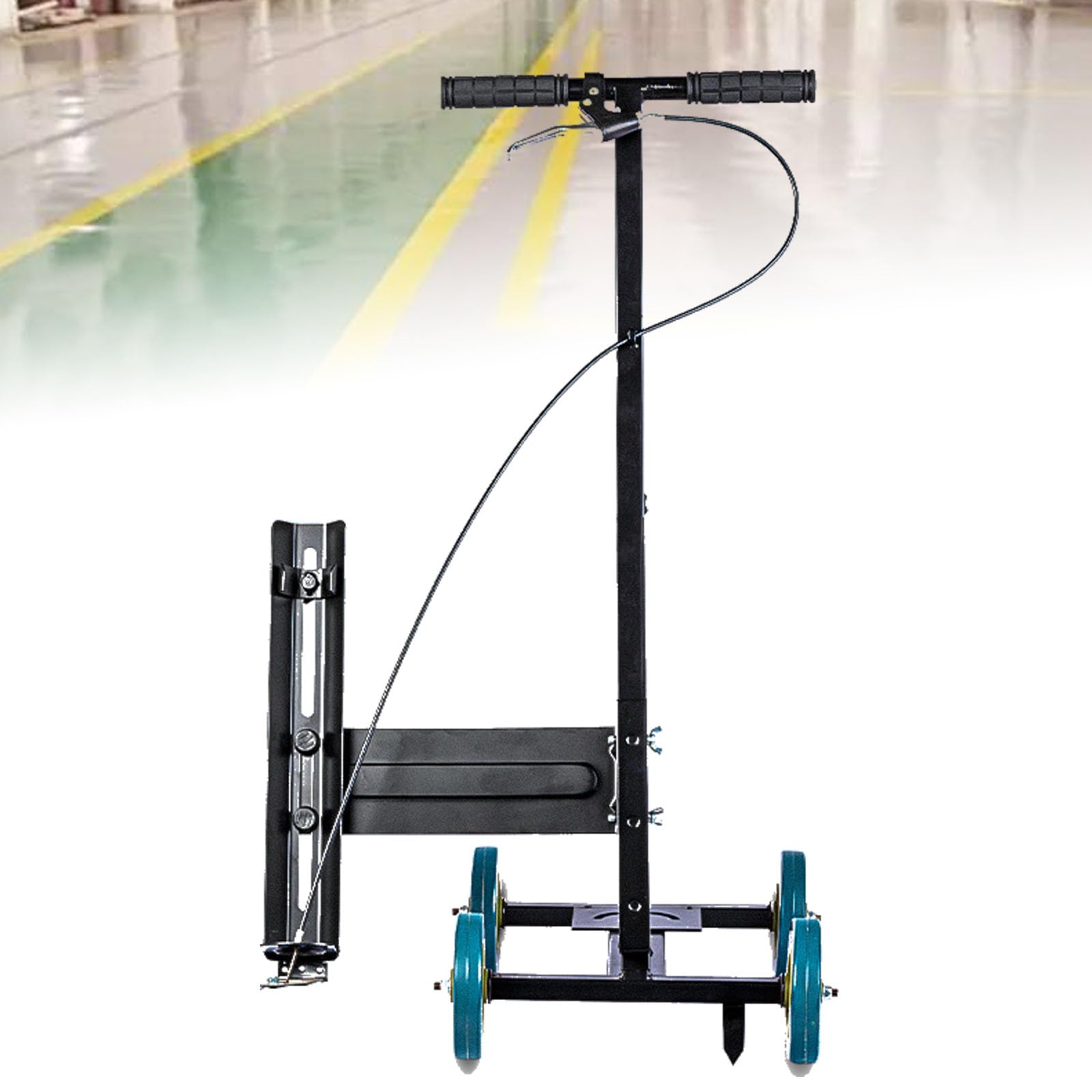 Hand-Push Lane Marking Applicator, Wheel Transfer Line Marking Machine With Straight Line Arc Adjustable Line Width 5-15Cm Spray Speed Controllable Side Drawable, Marking Tools For Road Grass,