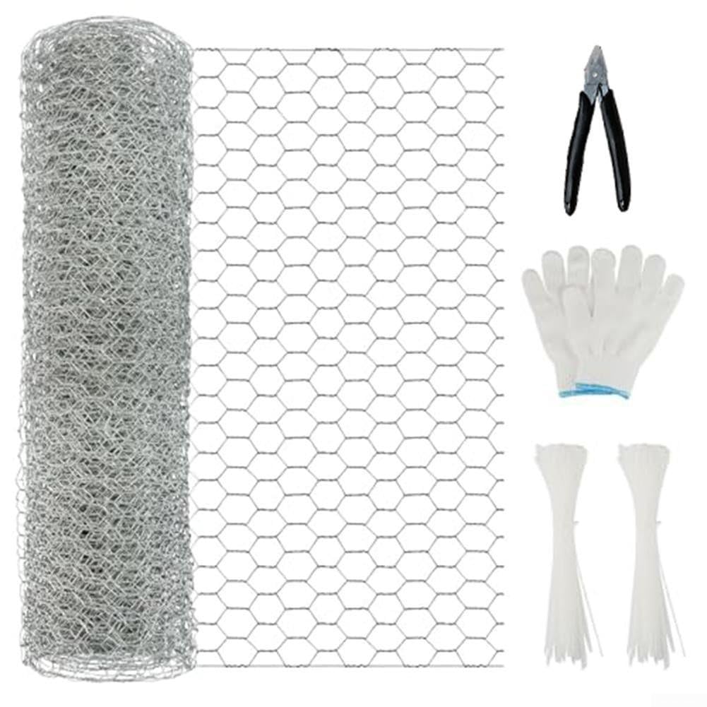 Rete Esagonale Zincata 35x1000cm Kit Recinzione