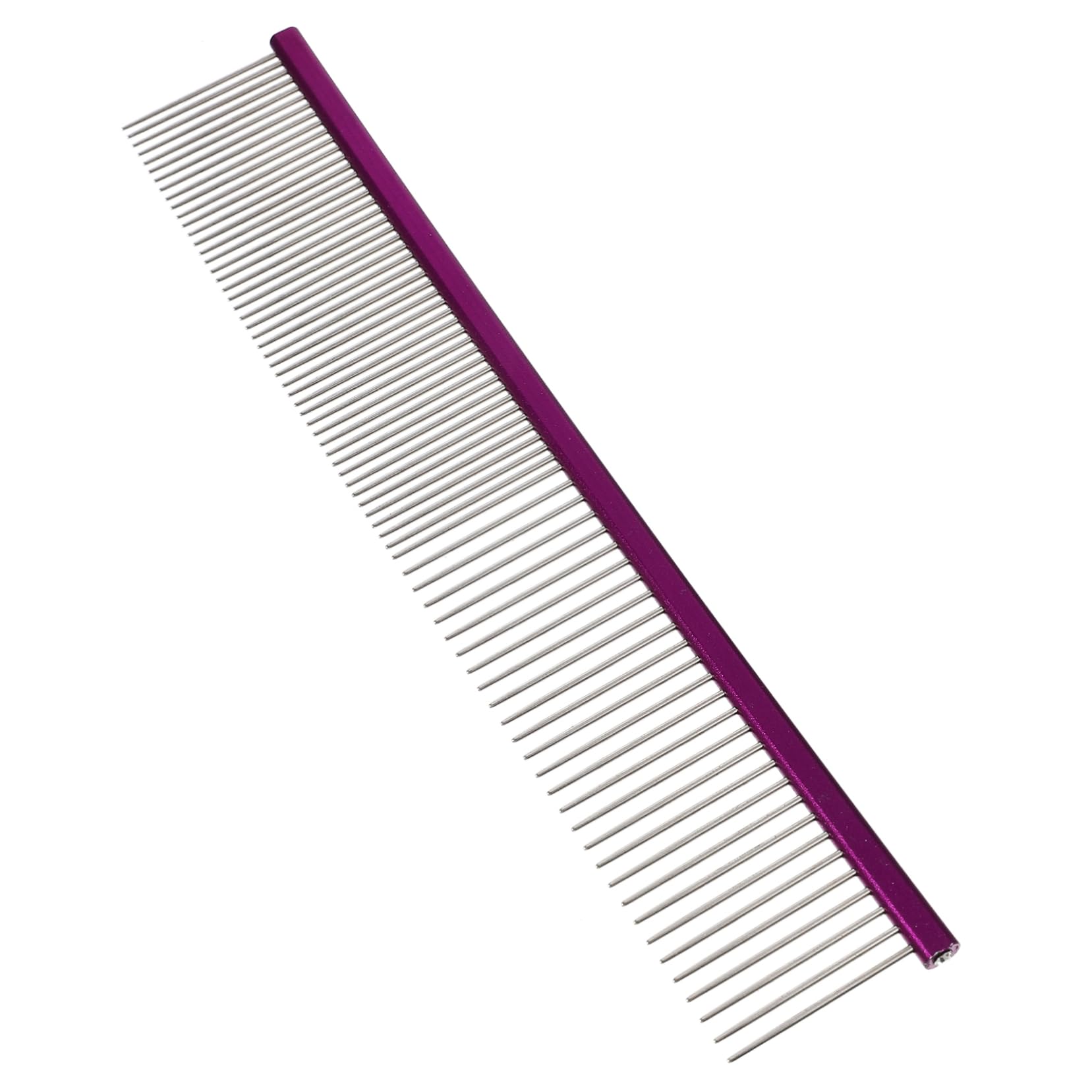 GALPADA Pet Comb Pet Grooming Hair Comb Grooming Tool for Dogs Gentle Dog Brush Stainless Steel Purple