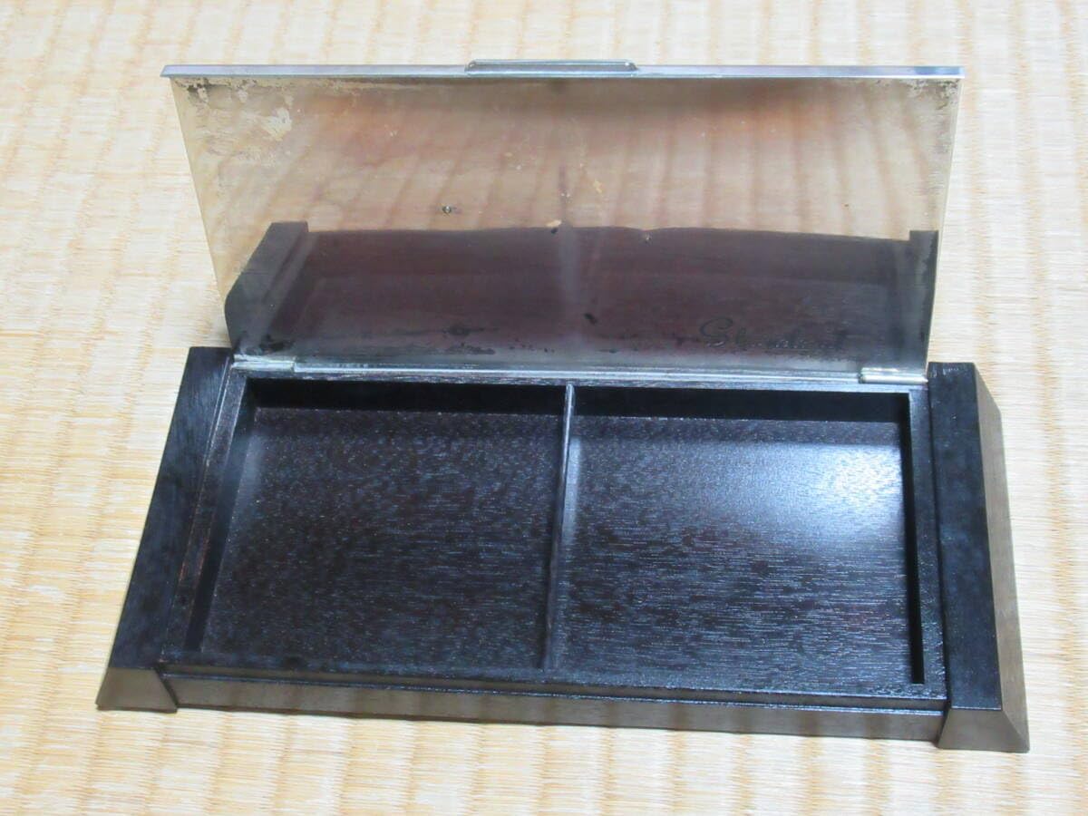 未使用大正時代共箱付◇銀座和光『鮎』金属製彫刻 金属と木製の小物