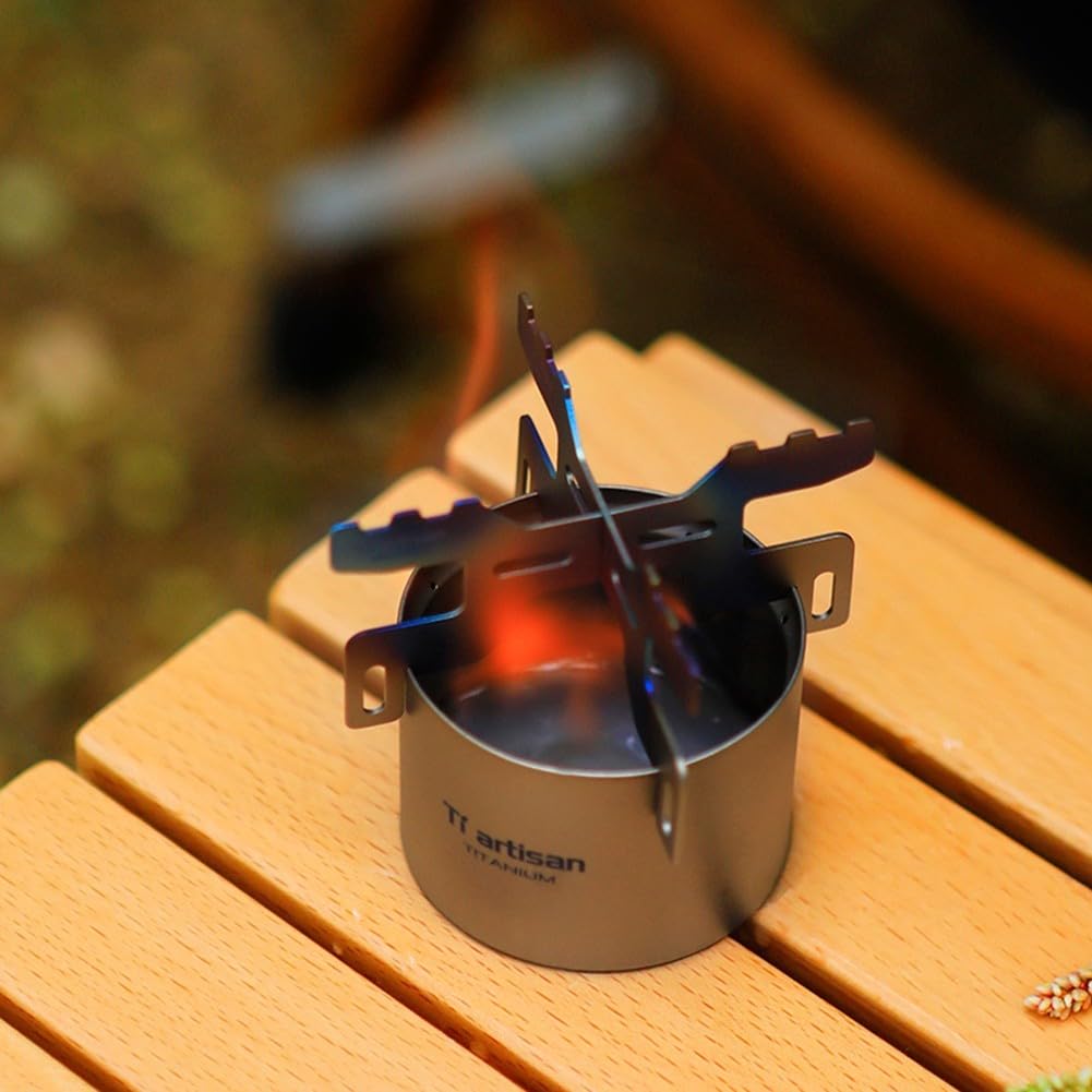 Réchaud De Camping Ultraléger En Titane - Pour Randonnée Et Survie (neuf)