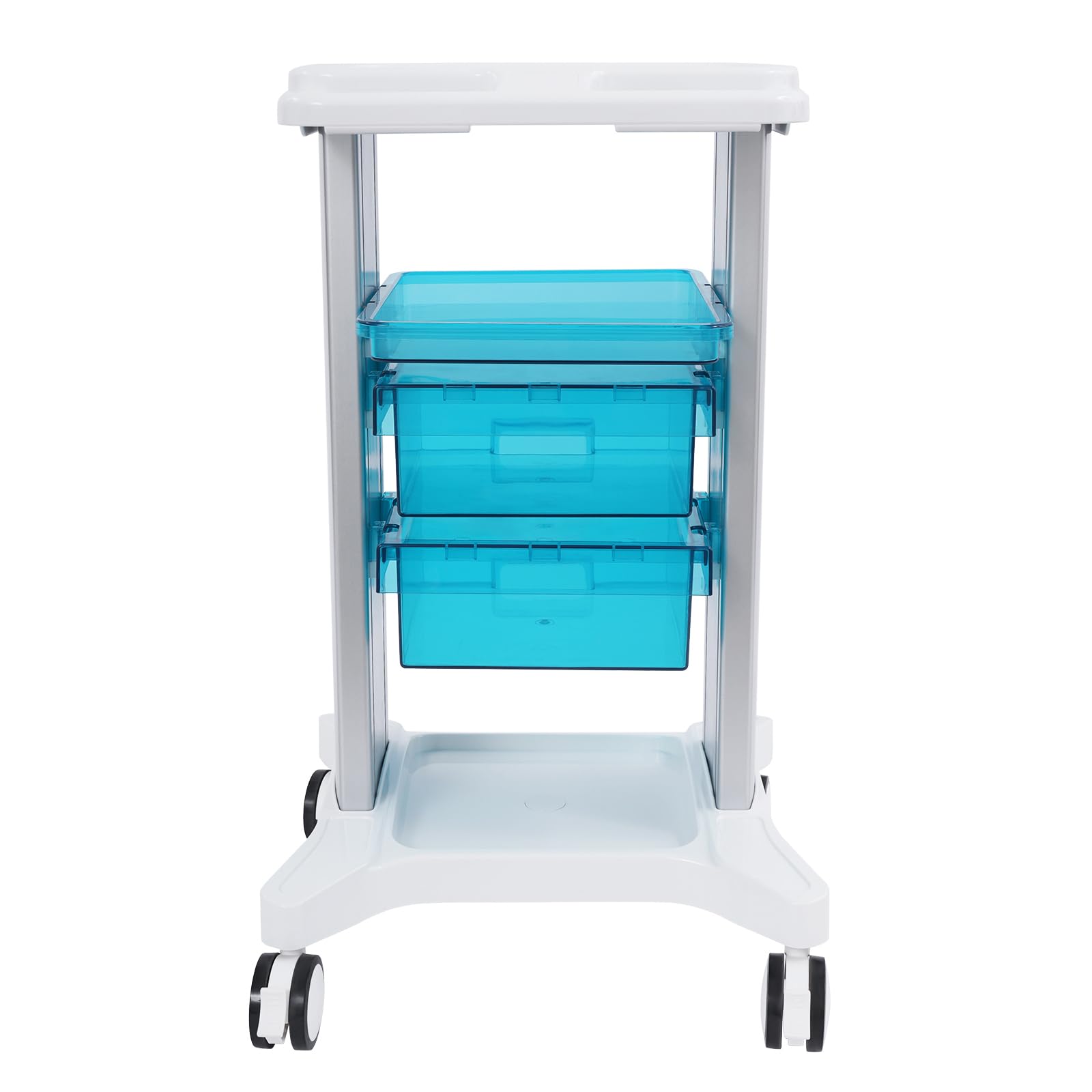 Carrello medico con 2 cassetti, carrello cosmetico da salone, portata 100 kg, carrello da portata per laboratorio, studio dentistico e salone di bellezza