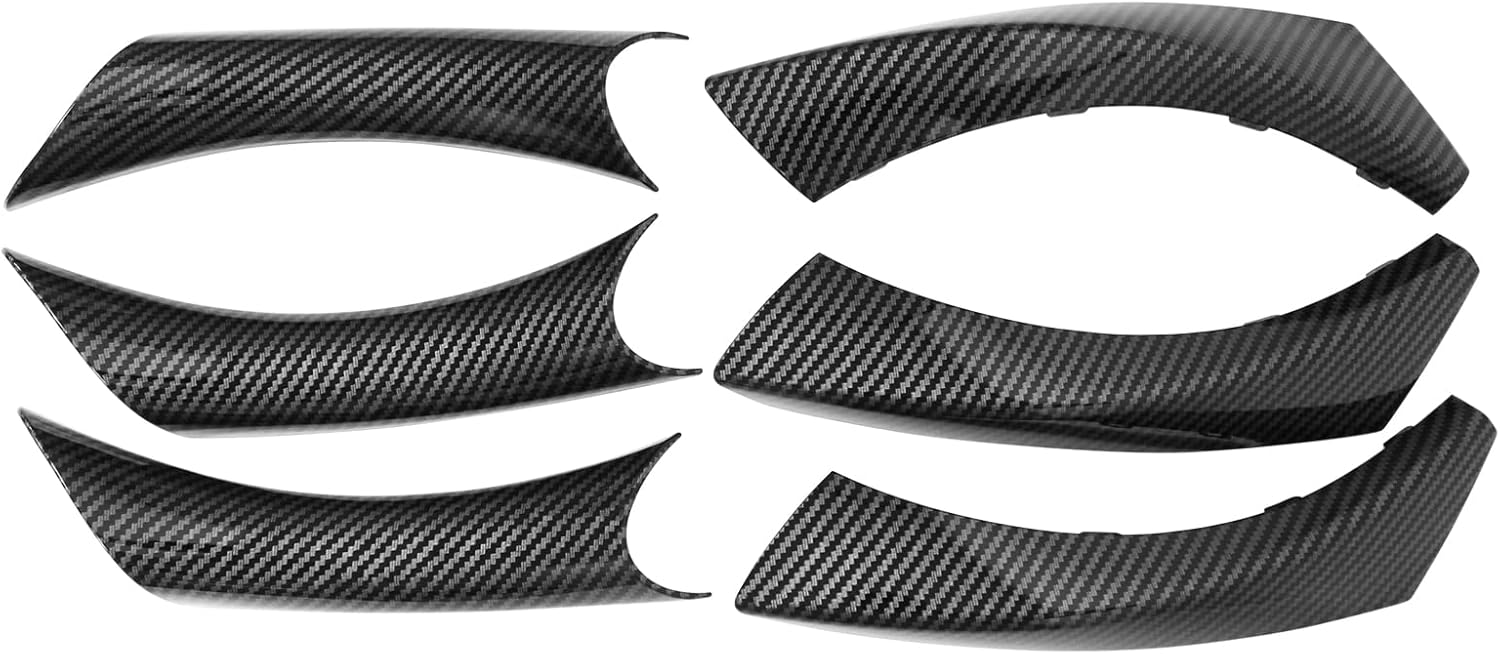 MOTOKU Pack of 3 Carbon Fiber ABS Inner Interior Door Panel Pull Handle Cover for BMW E90 E91 335i M3 06-11