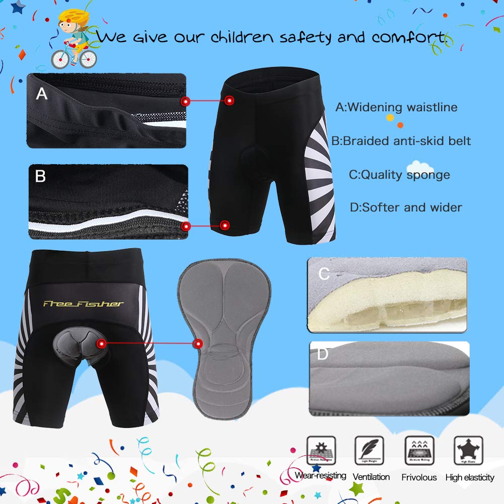 Unisex-Niño Niño Niña 2 Piezas Camisetas de Ciclismo Manga Corta con Pantalones Cortos Traje de Ciclismo con Pantalones Cortos