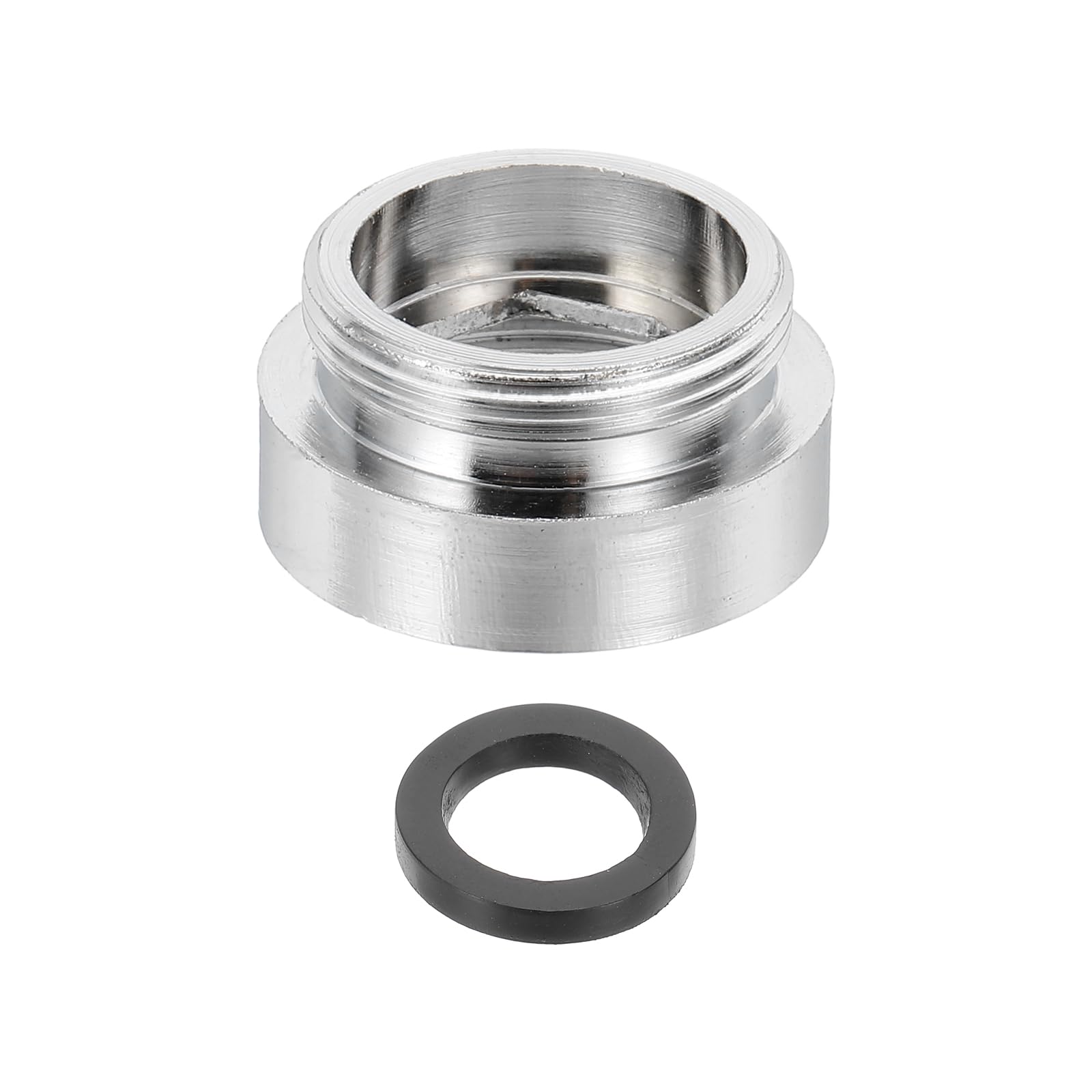 sourcing map Faucet Aerator Adapter, M24 Female to M22 Male with Washer, 13mm Length