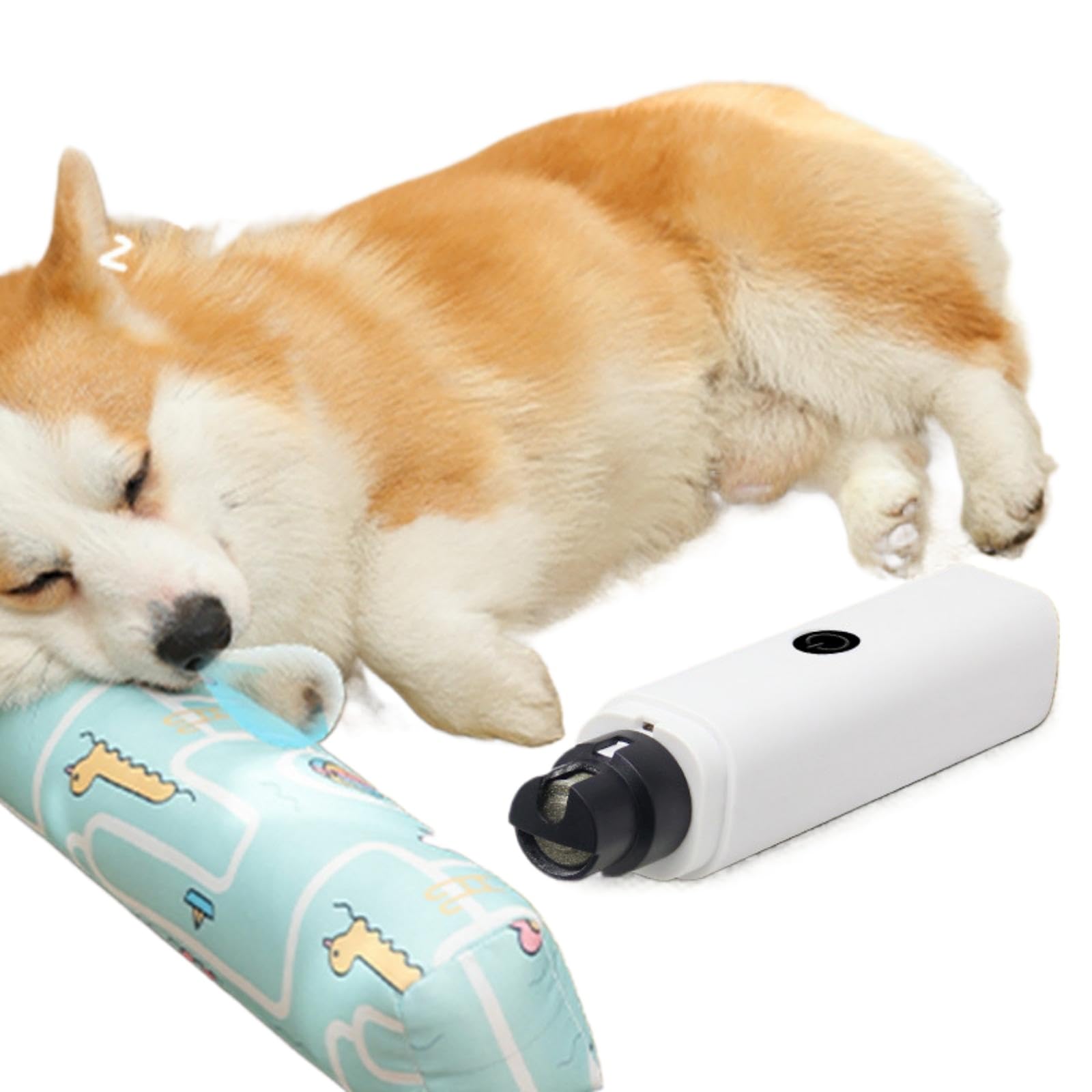 WZADXMC Quiet Rechargeable Pet Nail Grinder - Dog Nail Clippers and Grinder - with LED Lights and Quick Sensor, Diamond-Tip Dust Collector, Suitable for Large Dogs, Small Cats, and Rabbits (White) - image 4