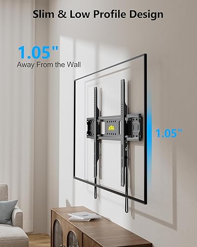 Miniatura 5 de FORGING MOUNT Soporte de pared fijo resistente para TV con capacidad para hasta 275 libras para televisores de 55 a 120 pulgadas, soporte de TV de