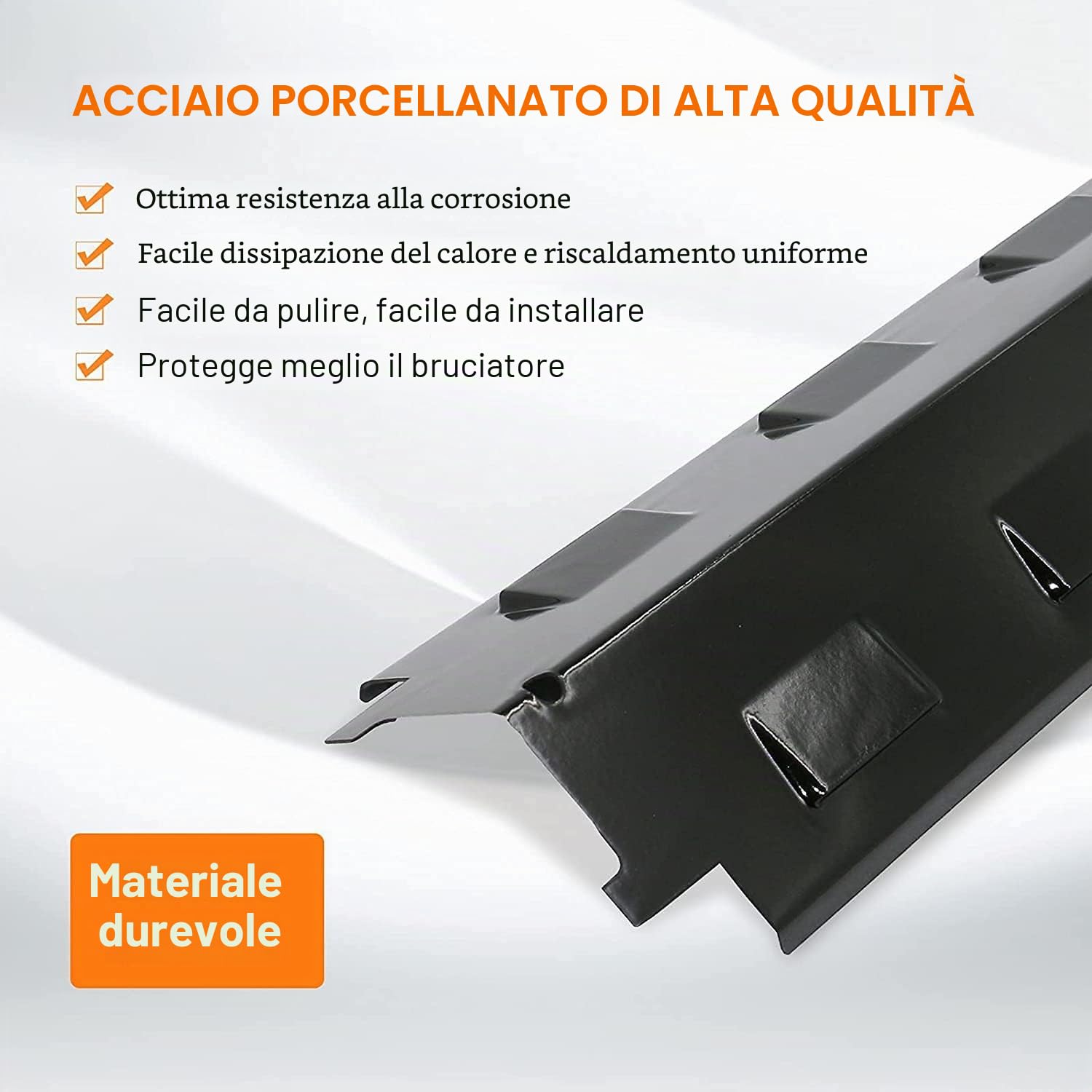 GFTIME Kit Barbecue Pezzi di Ricambio Bruciatore a Gas Barbecue e Piastra BBQ Diffusore di Calore e Barbecue a Gas Cross Tube per Charbroil 463420507, 463420509, 463460708, 463460710 Griglie