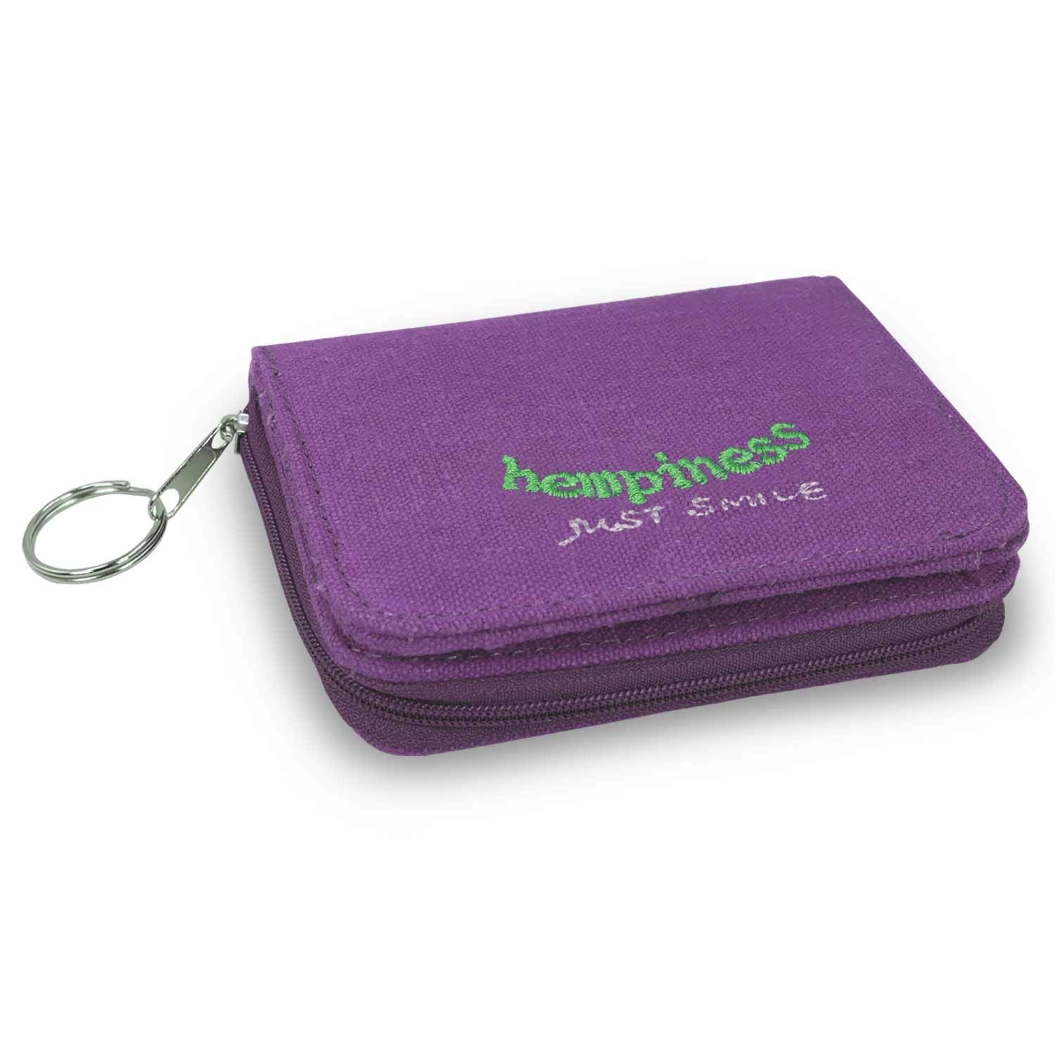 Hempiness Intense Purple Organic Hemp Bi-Fold Wallet