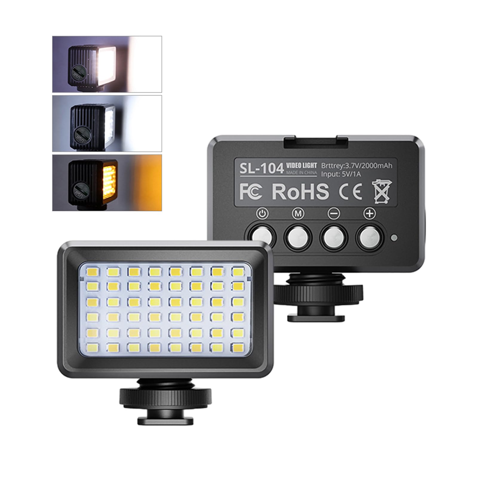 Aoresac Kit Luce Subacquea a LED Impermeabile 40M Kit Luce Subacquea 5W 2700-5600K Batteria Incorporata 7 Effetti Scena con Bastone Galleggiante, per la Registrazione Video