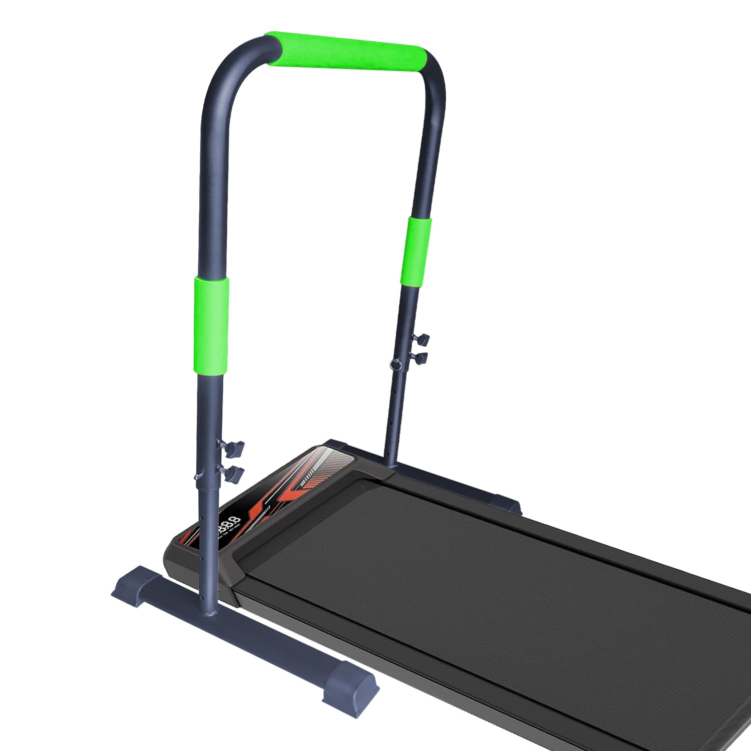 Manillar ajustable solo para almohadilla de caminar, ajuste universal de 23 pulgadas de ancho, altura máxima de 43 pulgadas, accesorio de soporte resistente (negro y verde)