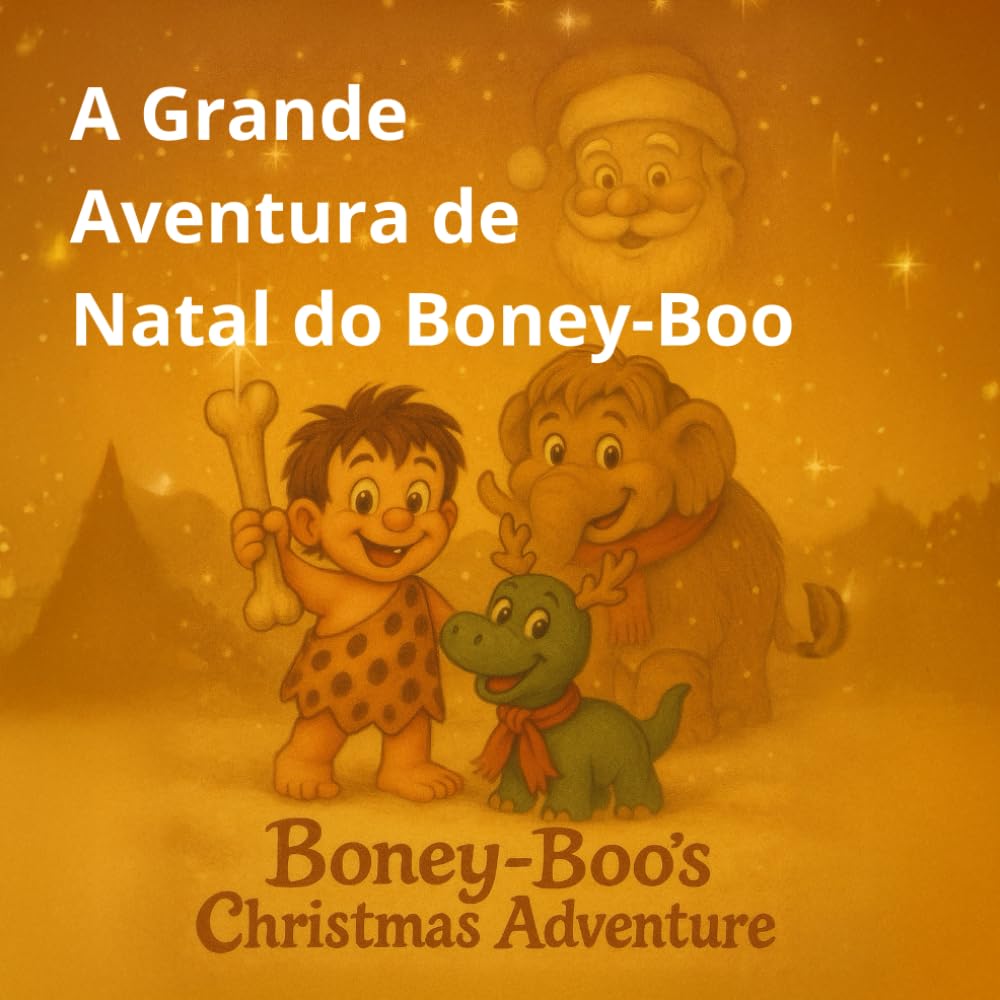 A Grande Aventura de Natal do Boney-Boo: Boney-Boo e o pequeno dinossauro Rudy em sua primeira entrega de presentes (Boney-Boo (Edição em Português))