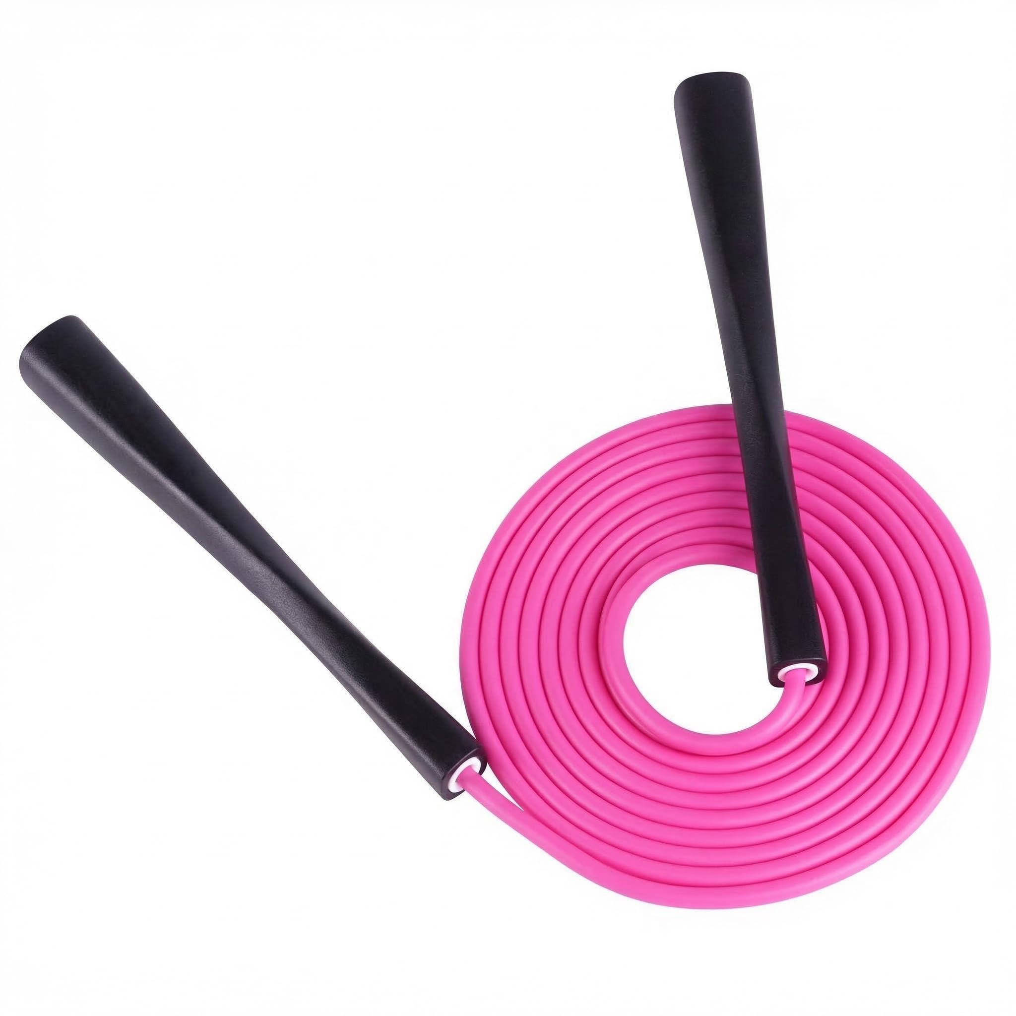 YUEDONG Weighted Jump Rope for Home Fitness – 5mm Thick Tangle-Free Rope with Anti-Slip Ergonomic Handles, Silent Smooth Spins for Fast Fat Burn & HIIT Workout(1, BLACK, 5mm)