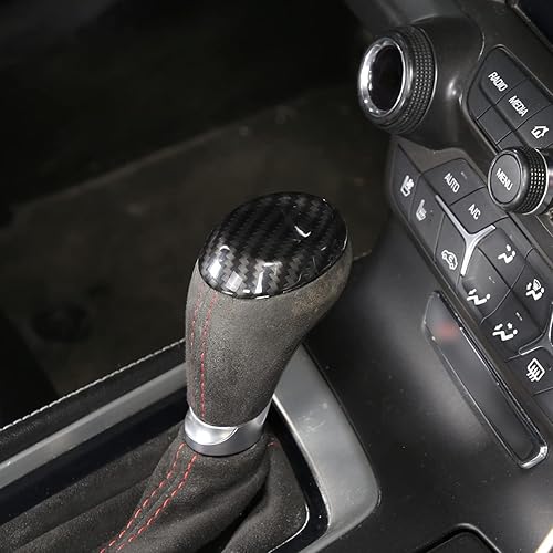 Miniatura 7 de Accesorios interiores para Chevrolet Corvette C7 2014-2019, accesorios de ajuste de cubierta de la cabeza de la palanca de cambios, accesorios
