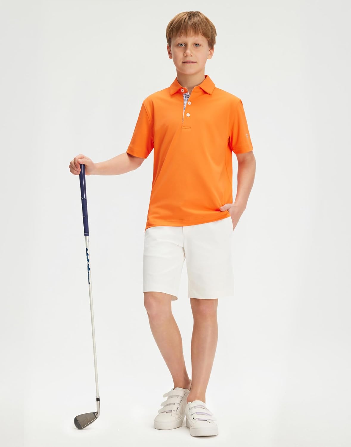 M MAELREG Boys Golf Shorts 7" Stretch Lightweight Flat Front Breathable Chino Water-Resistant Dry Fit Boys Athletic Shorts