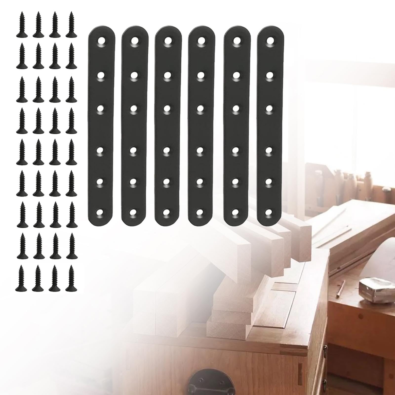 Staffa Per Travi In Legno Da 4.5 X 9 Cm - Con Piastra - Foto 6