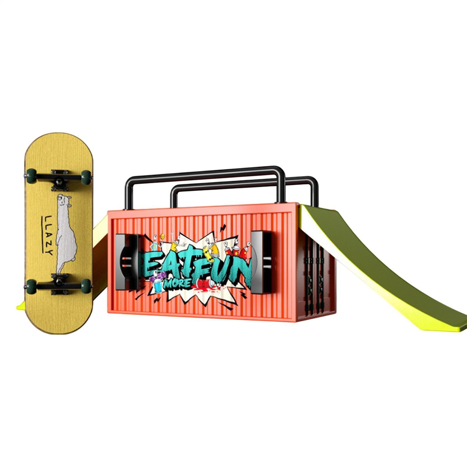 Finger Skateboards - 5.91 Inches Mini Finger Skateboard - Skateboard Ramps Set - Fun Fingers Sports Toy With Ramps & Accessories For Skill Training, Ideal For Kids' Play & Gifting
