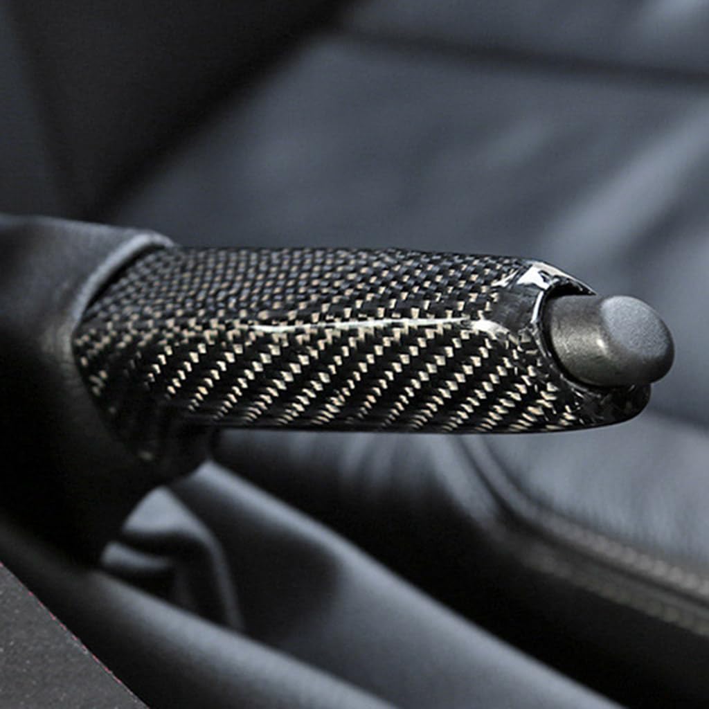 Per E90 E92 F30 In Fibra di Carbonio Auto Freno A Mano Manopole Copertura Fancy Interior Accessorio In Fibra di Carbonio Parcheggio Maniglia Copertura Interni Auto Decorazione Accessorio