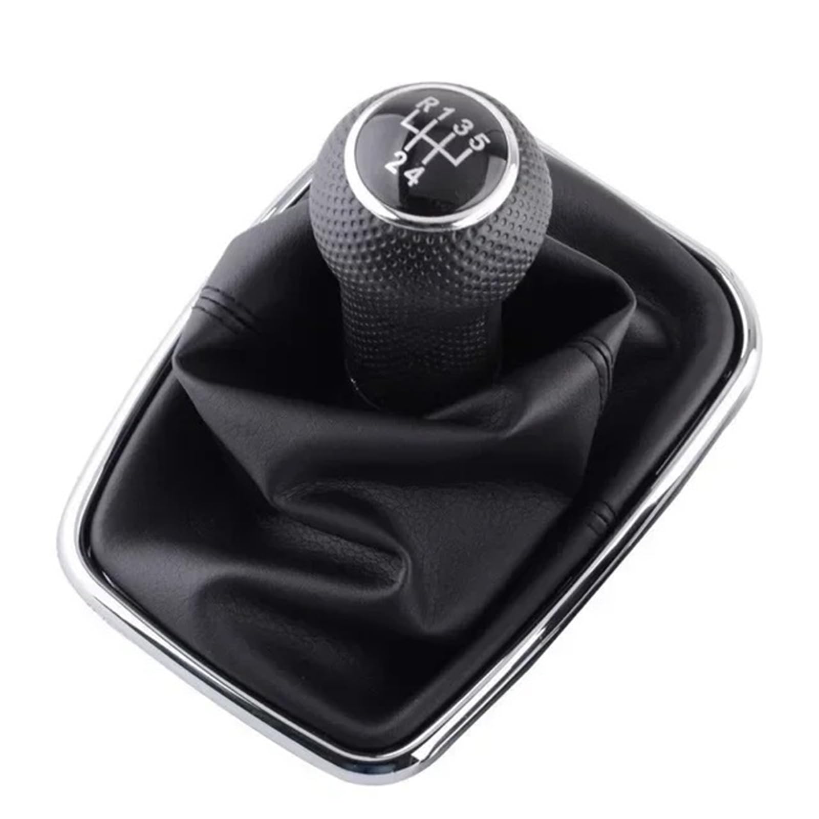 MWBDSZJQVX Gear Shift Knob for VW for Golf 4 IV MK4 for GTI R32 12mm 5 6 Speed Car Gear Shift Knob Lever Shifter Gaitor Boot(Silver 5-Speed)