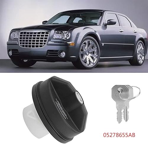 Miniatura 2 de Tapón de gasolina con bloqueo de depósito de combustible para automóvil con llaves 05278655AB apto para Jeep Dodge Chrysler DODGE RAM Wrangler