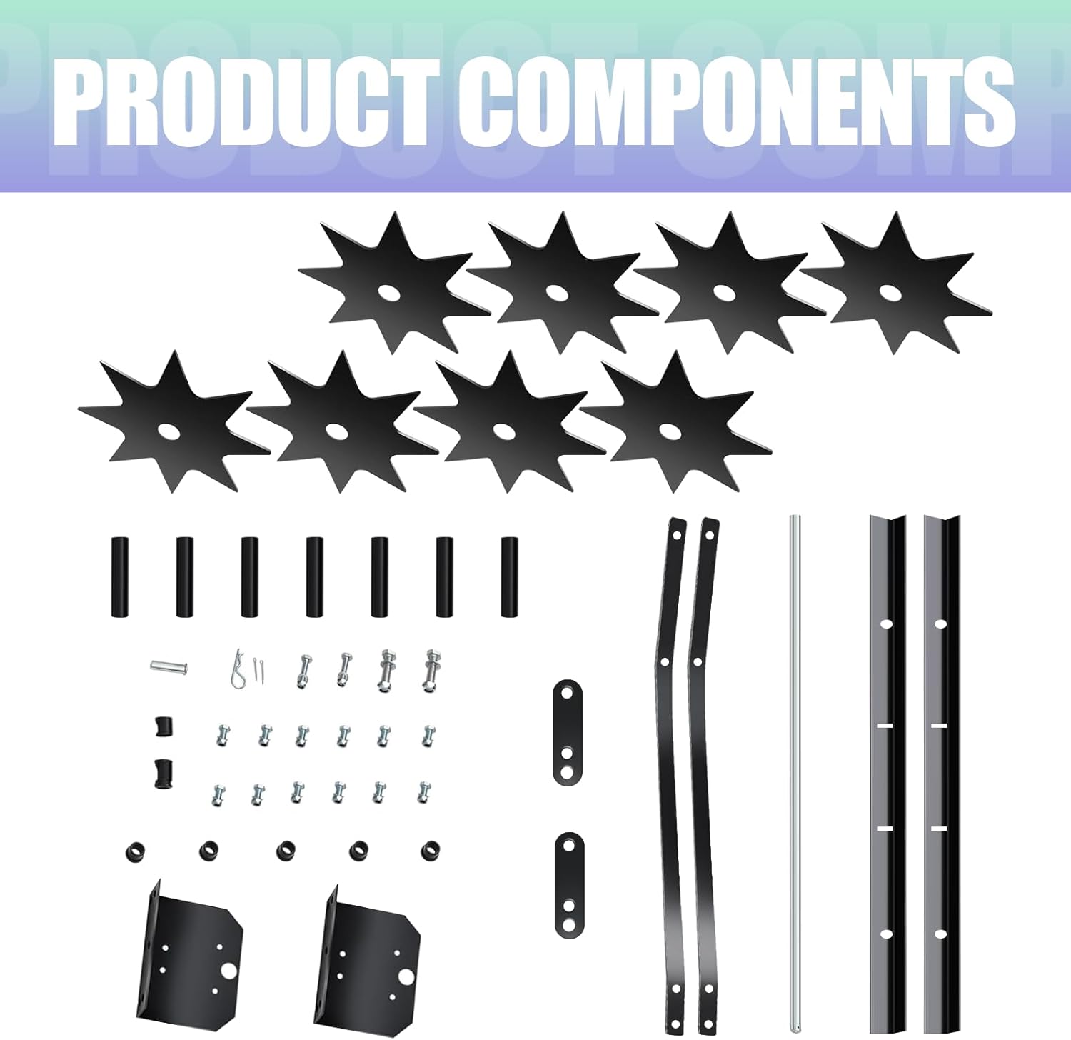 Tow Behind Lawn Plug Aerator, 37 in Lawn Spike Aerator with Universal Hitch, 300lbs Heavy Duty Rolling Lawn Aerator, Manual Tow Behind Rolling Lawn Aerators for Lawn and Farm