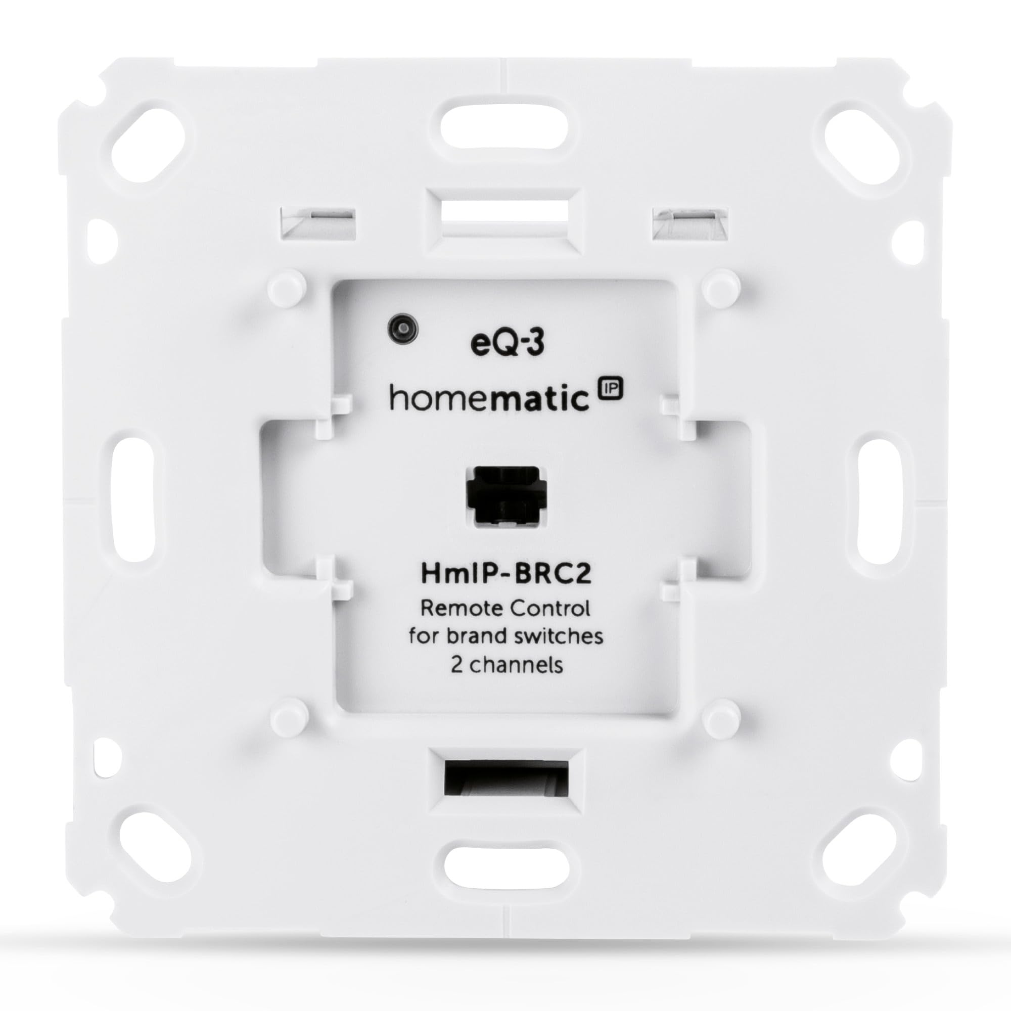 Homematic IP Smart Home - Pulsante da Parete per Interruttore di Marca, 2 ingressi HmIP-BRC2, 230v, 50Hz, Max.10mA
