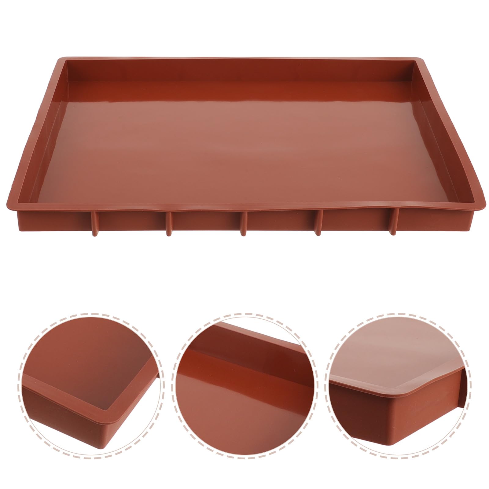 TOYANDONA Molde de Silicona Rectangular para Hornear Pan y Pasteles Reutilizable Antiadherente 30X38X26 CM Molde para Tostadas Suministros de Cocina para Uso Doméstico y Profesional