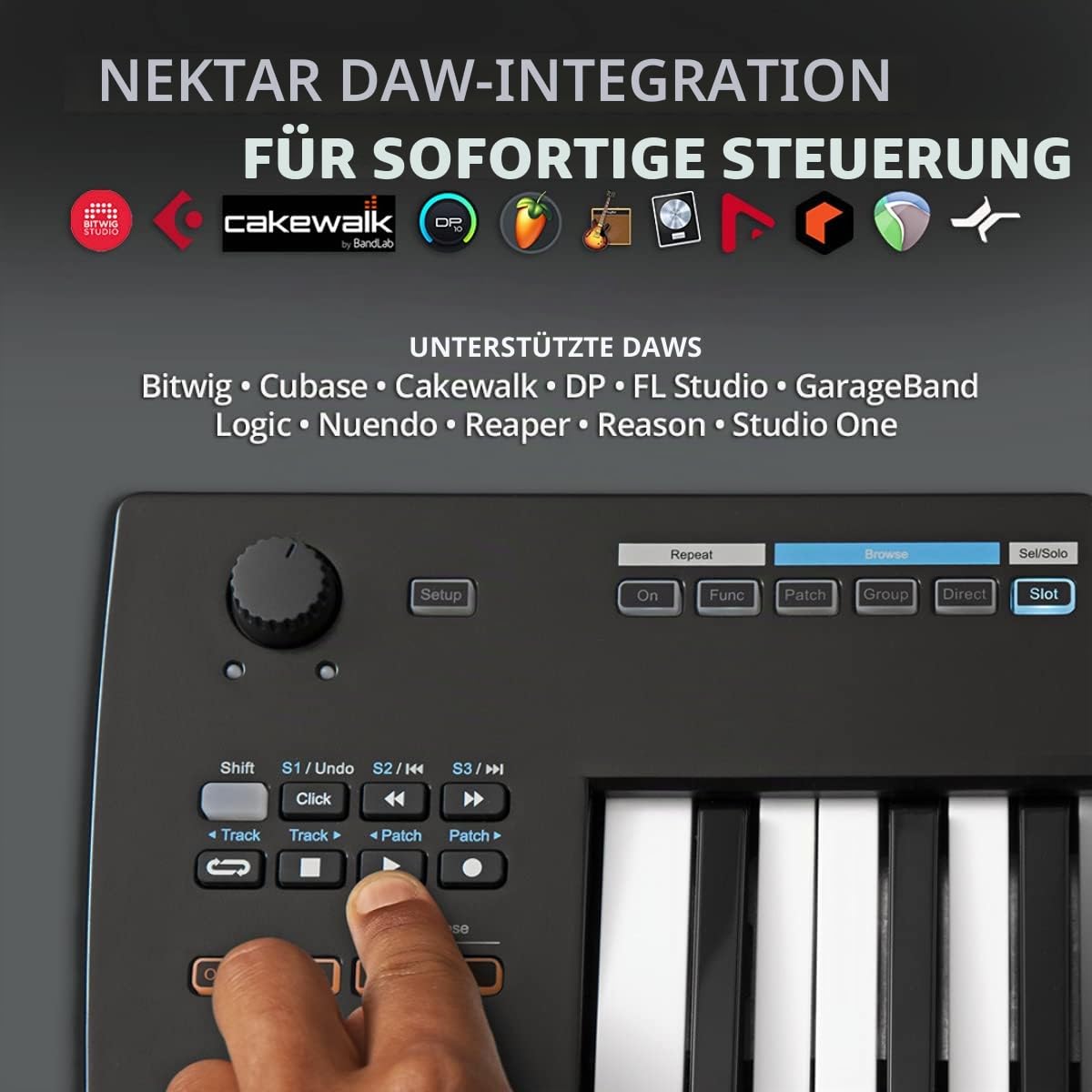Nektar Impact GXP61 | USB MIDI Controller Keyboard with Nektar DAW Integration