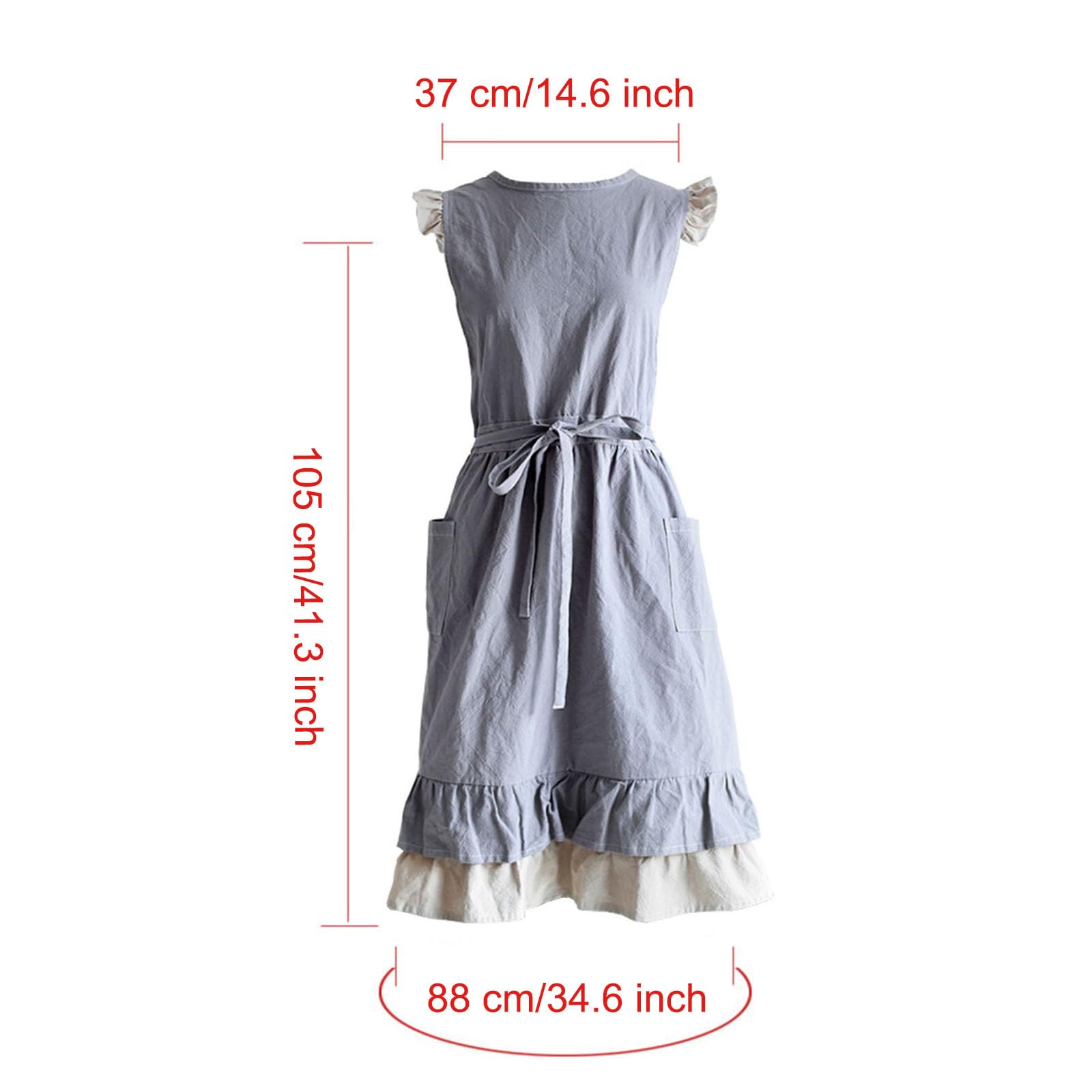 Tablier en coton avec poches pour cuisine, jardin et restaurant
