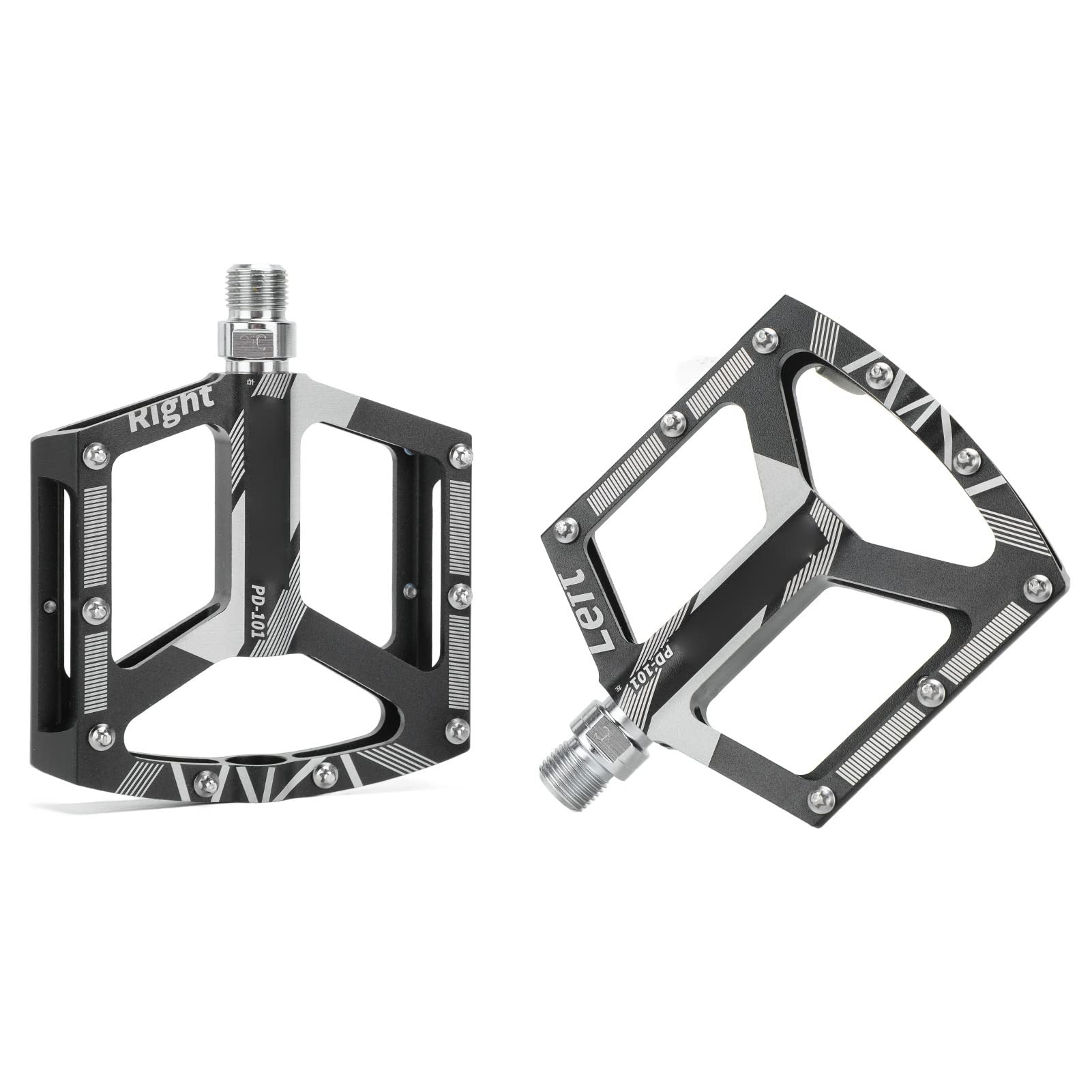 2 szt. Uniwersalny pedał do roweru górskiego zamiennik antypoślizgowe pedały łożyskowe ze stopu aluminium CNC (Black)