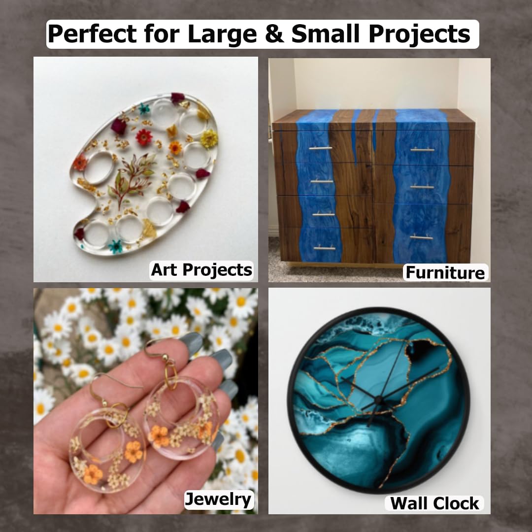 Magnifico One Resin - 3.2 KG (3:1) Clear UV-Resistant Epoxy Resin Art Kit, Smooth Finish, Easy to Use with Self-Leveling. - Image 5 thumbnail