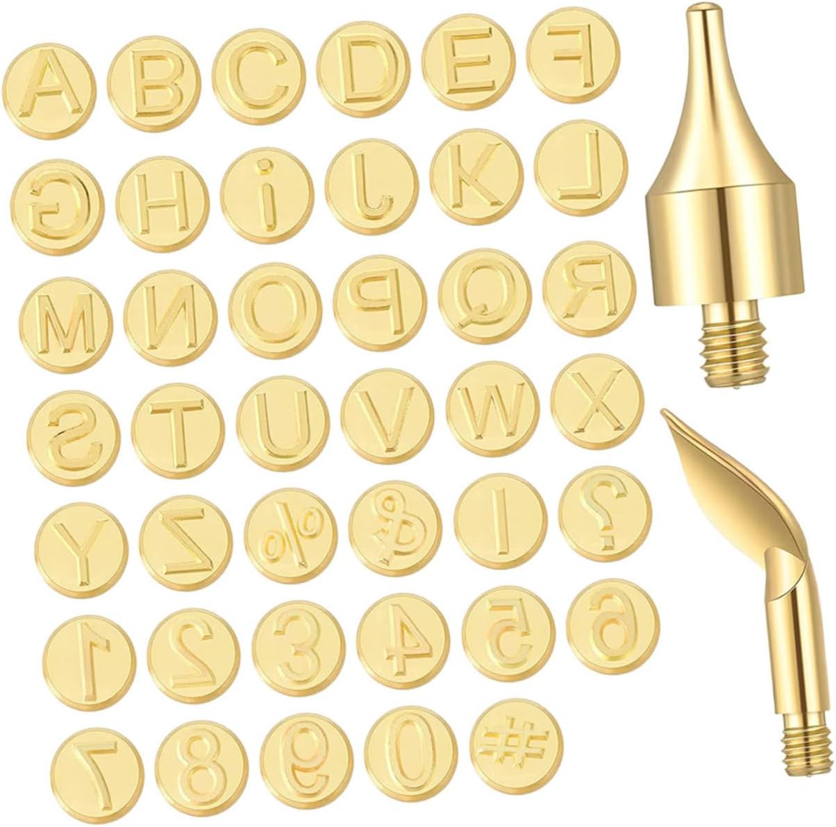 HOODANCOS 1set Wood Burning Kit Letter Number Tips Pyrography Tool for Woodworking Crafts Convenient Burning Alphabet Template for Artistic Engraving Projects
