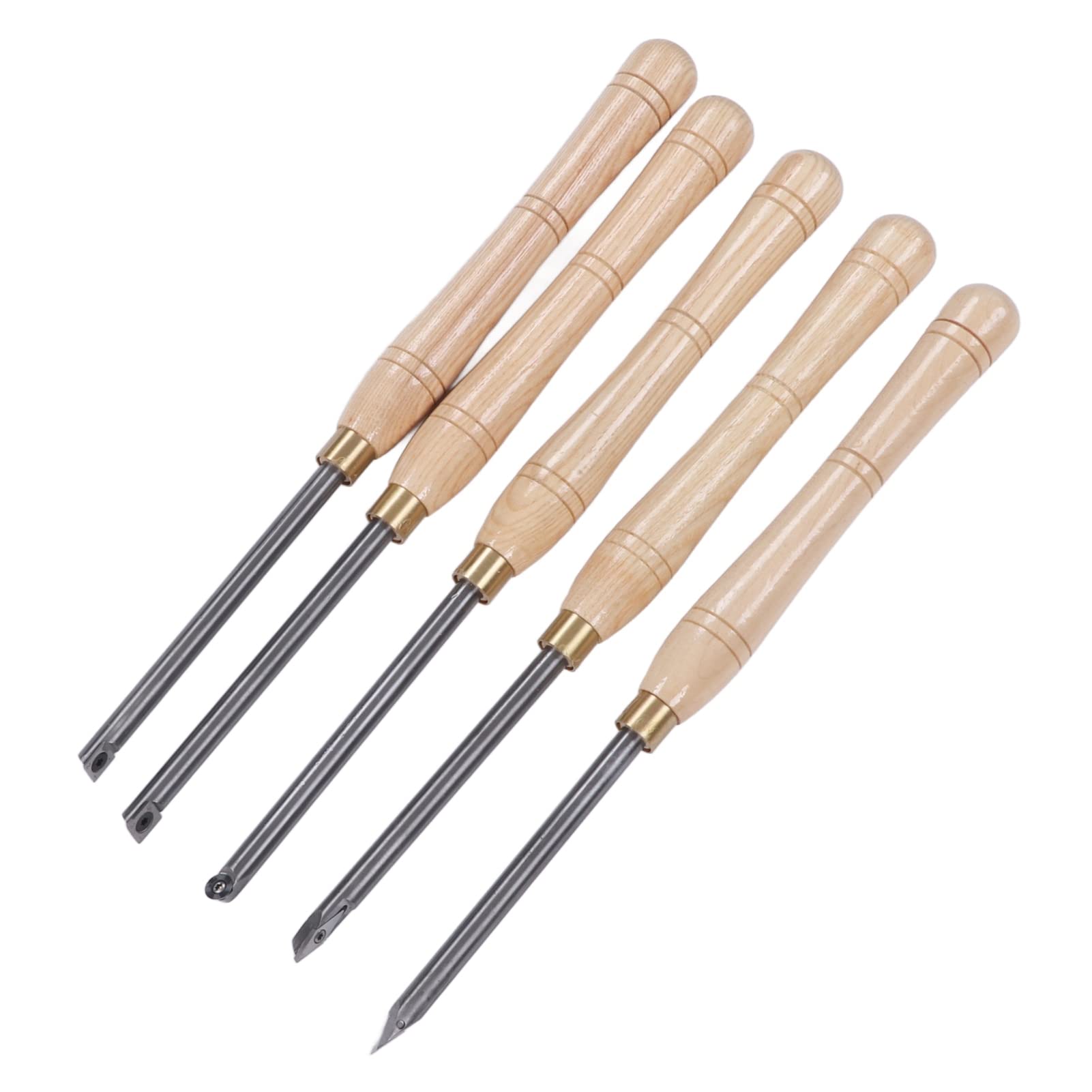 Cincel De Torno Con Mango De Madera, Herramientas De Torneado Desmontables De Carburo De 5 Piezas, Para Carpinteros Y Escultores