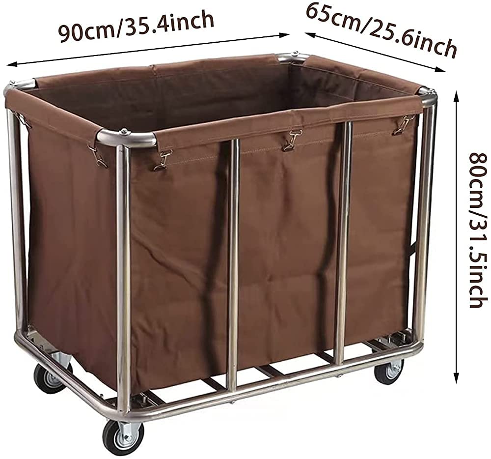 Abnehmbarer Wäschekorb mit waschbarer Tasche – Vielseitiger Allzweckwagen für einfachen Transport und Aufbewahrung – ideal für den Haushalt