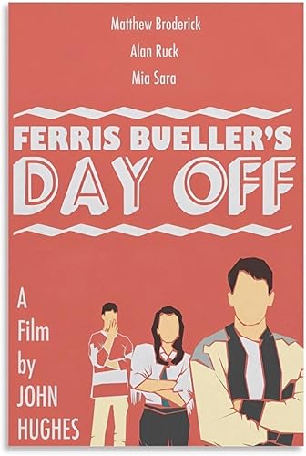 LRefiozas Single Hanging Picture Ferris Bueller's Day Off Canvas Poster  Retro 90s Movie Print, Cool Vintage Wall Art for Bedroom, Dorm, Man Cave